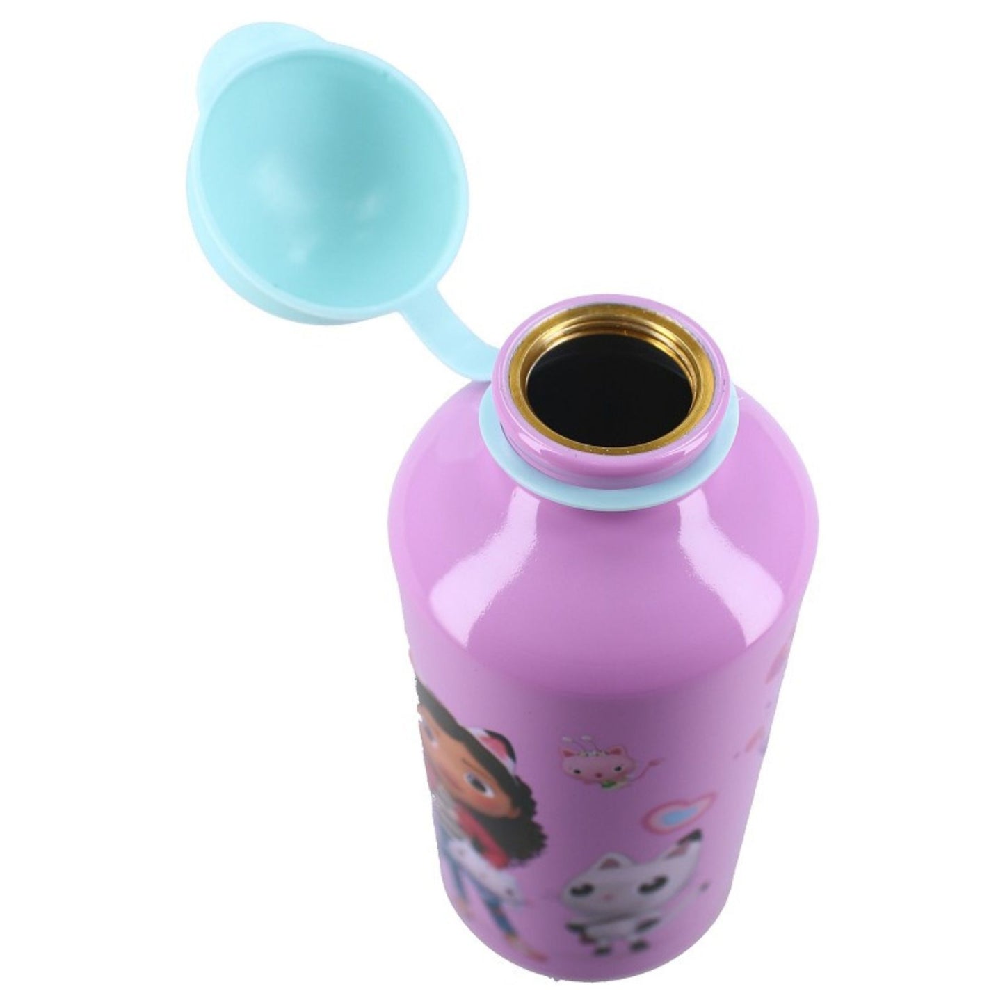 Gabby's Dollhouse Trinkflasche 400 ml Aluminium für Kinder ideal für Schule und Ausflüge