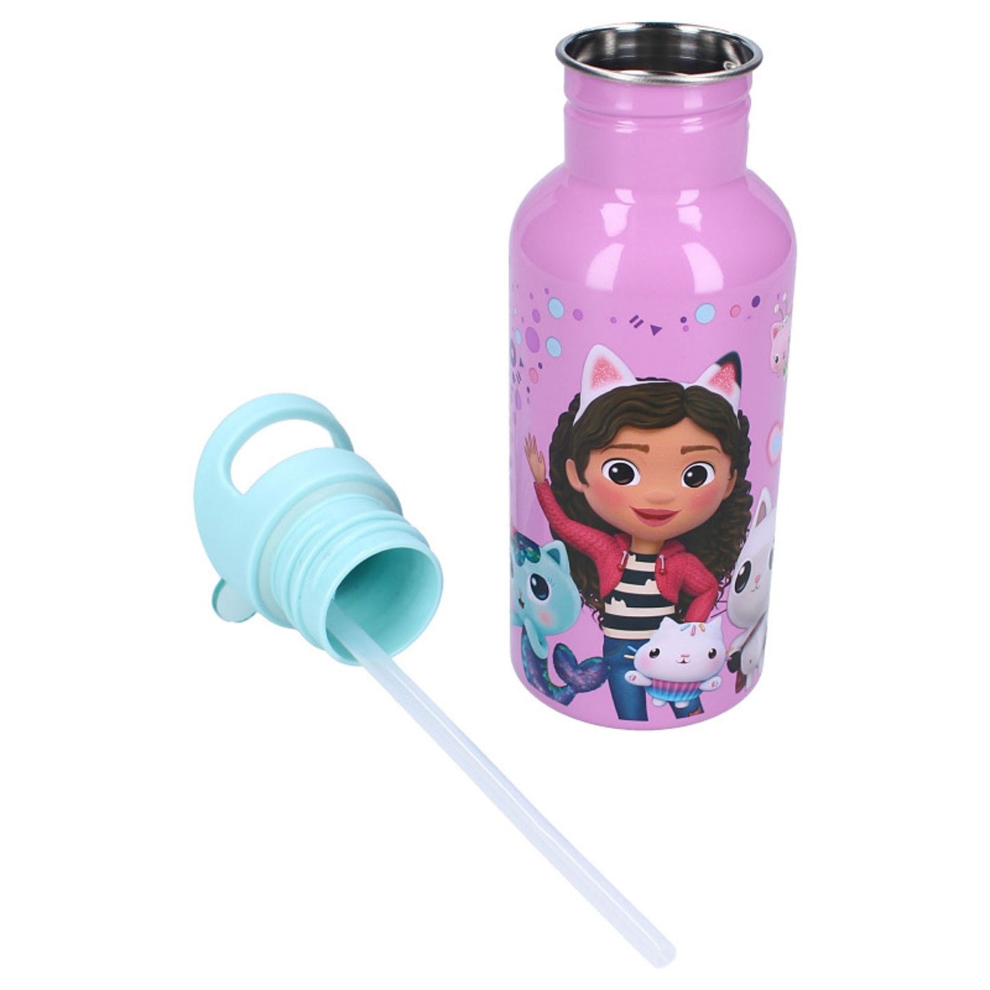 Gabby's Dollhouse Trinkflasche 500ml für Kinder ideal für Schule und Freizeit