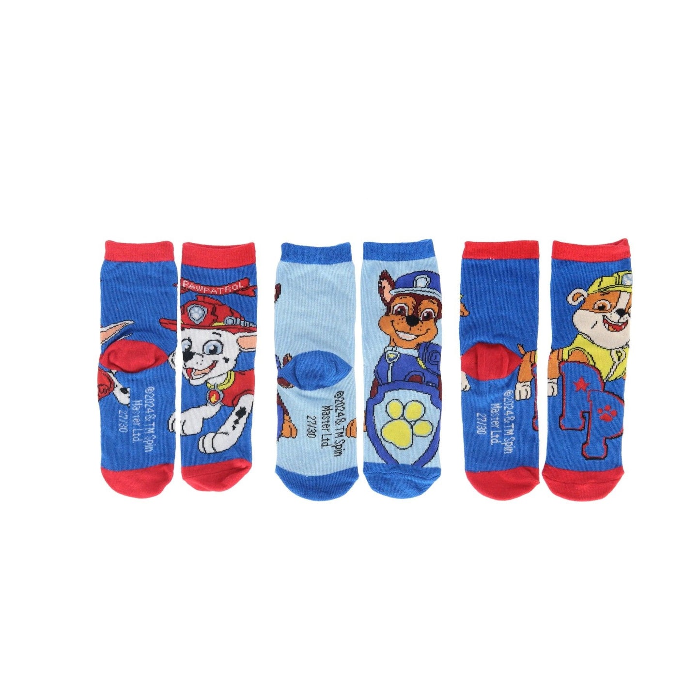 Paw Patrol 3er-Pack Socken Komfortable Socken für Kinder mit elastischem Bund