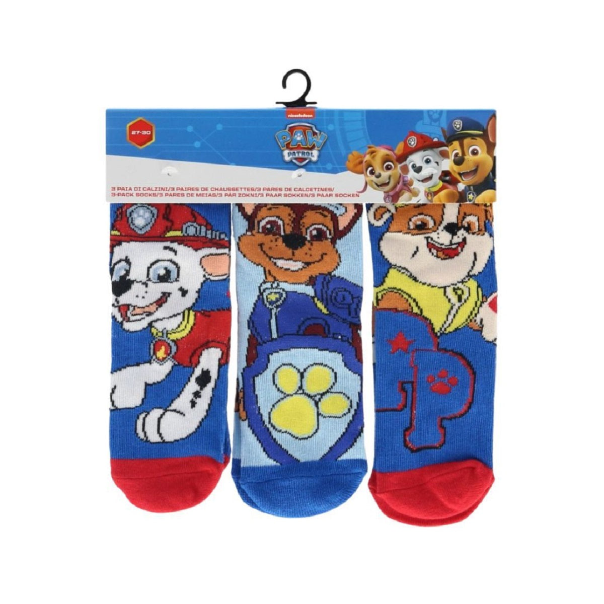 Paw Patrol 3er-Pack Socken Komfortable Socken für Kinder mit elastischem Bund
