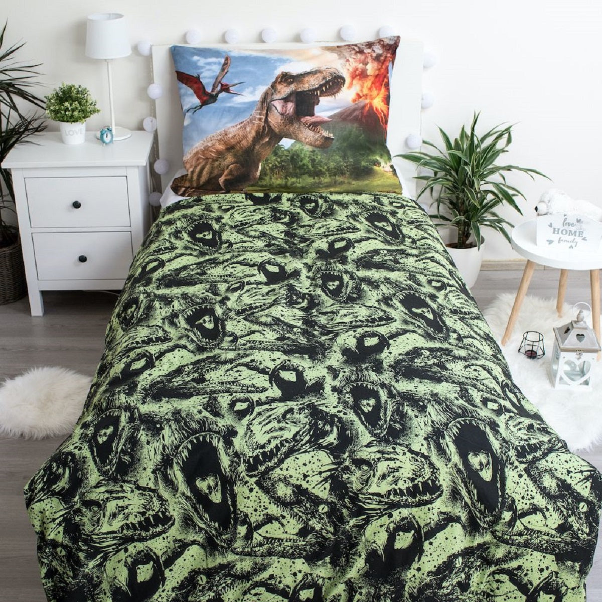 Jurassic World Kuschelige Bettwäsche Baumwolle, 140x200 cm & 70x90 cm