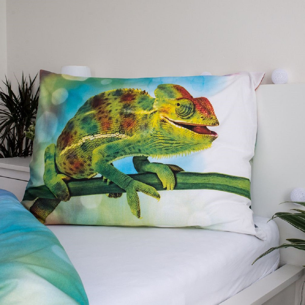 Chameleon Baumwoll-Bettwäsche 140x200 cm – Weiches Bettbezug Set mit Kissenbezug 70x90 cm, pflegeleicht & langlebig