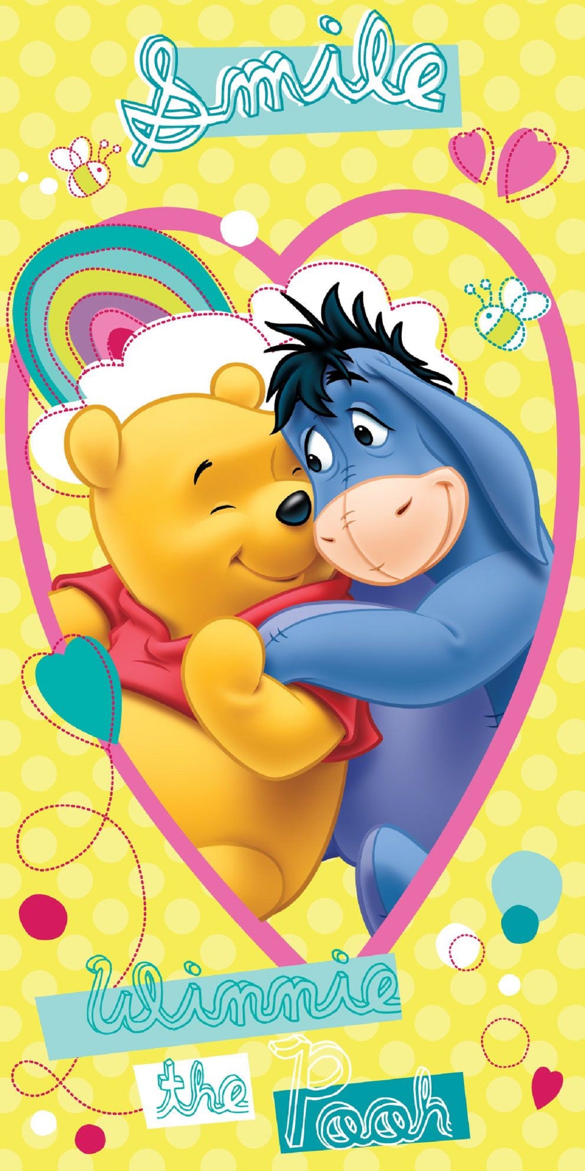 Winnie The Pooh Baumwolle Strandtuch Frottee Badetuch mit Premium Druck, 70x140 cm