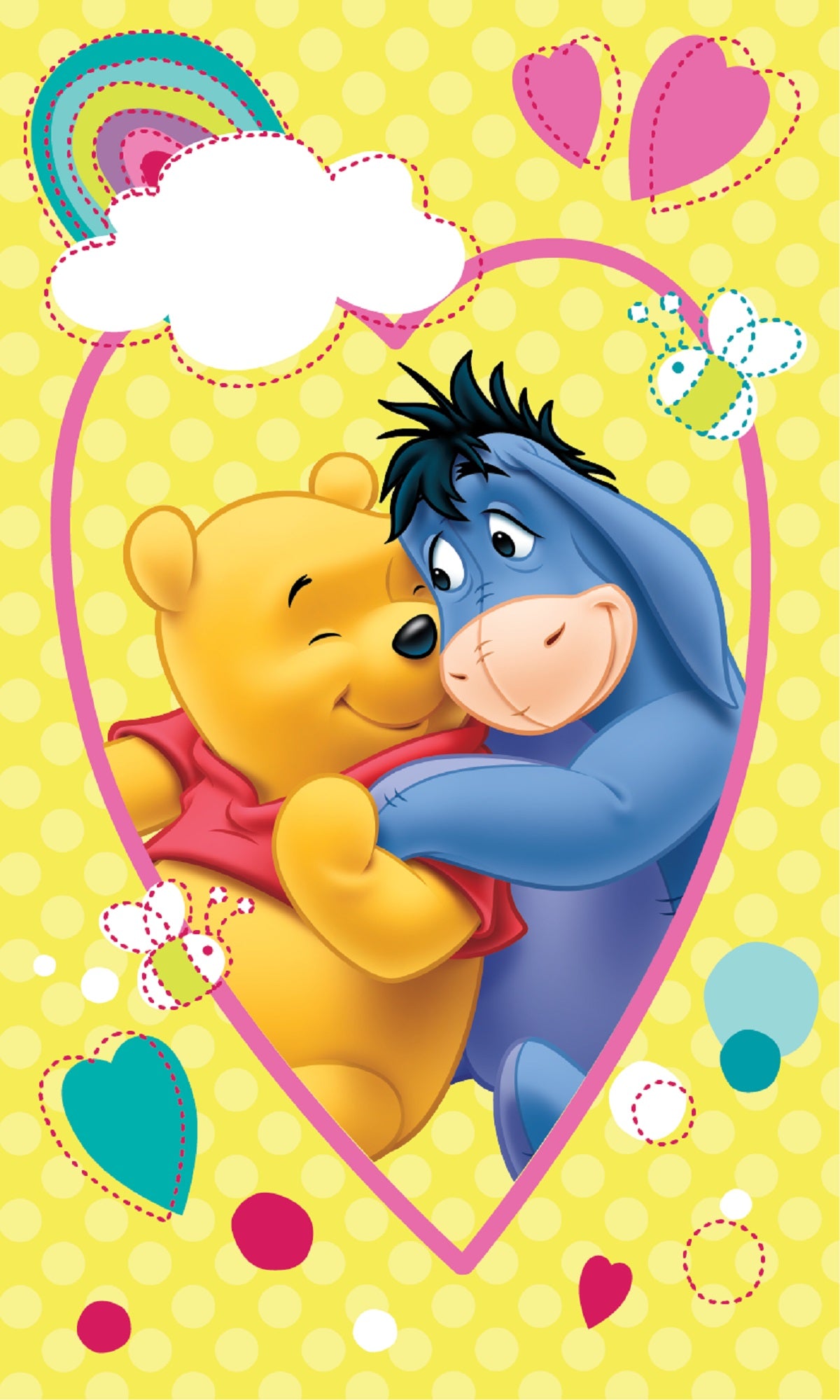 Winnie The Pooh Handtuch 100% Baumwolle, 30x50 cm, schnelltrocknend & bedruckt