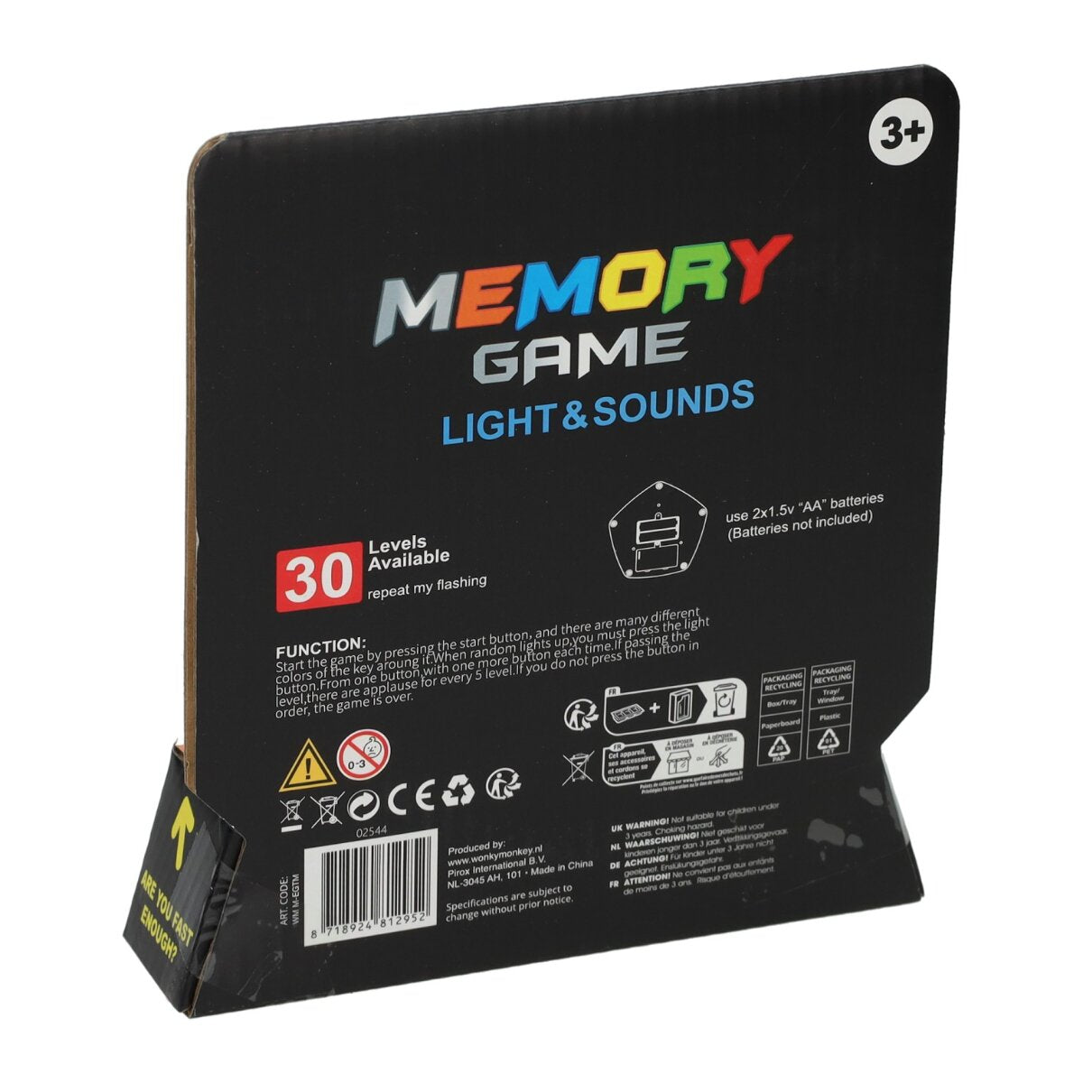 Jollity Works Memory Game – Reaktionsspiel mit Farben & Licht