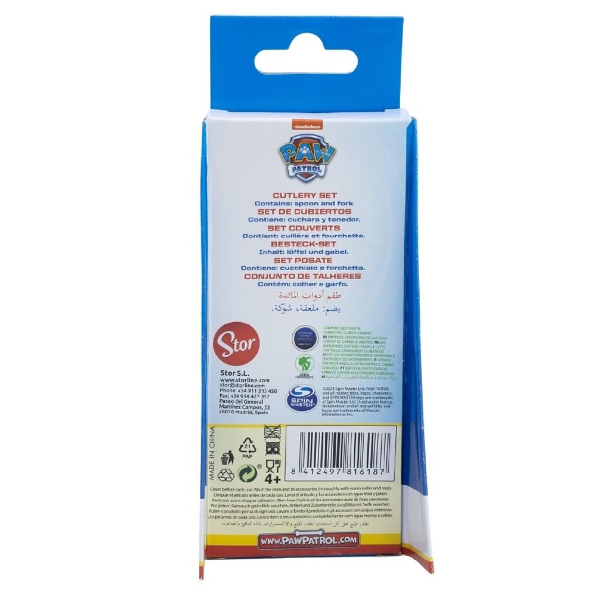 Paw Patrol Kinderbesteck Set 2-teilig – Löffel & Gabel mit Motivgriffen