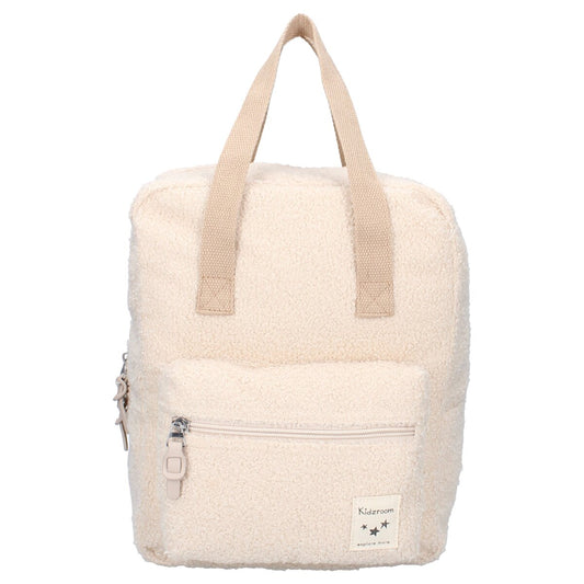 Kidzroom Rucksack – Teddystoff Kinderrucksack mit Fronttasche