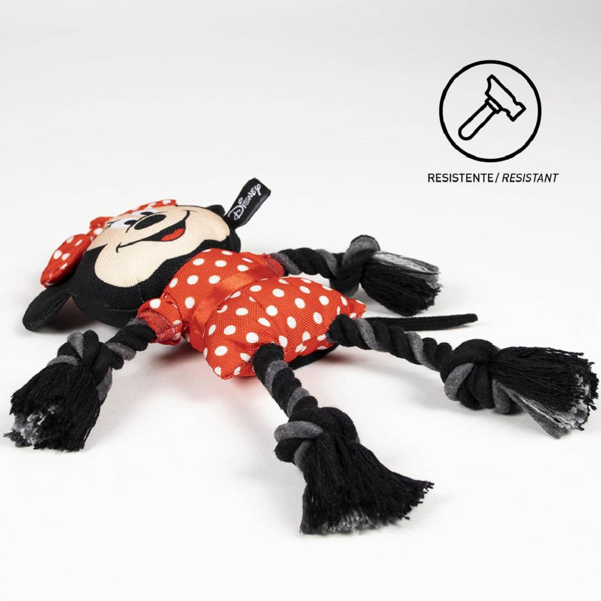 Disney Minnie Mouse Hundespielzeug – Kuscheltier mit Seil für Spielspaß