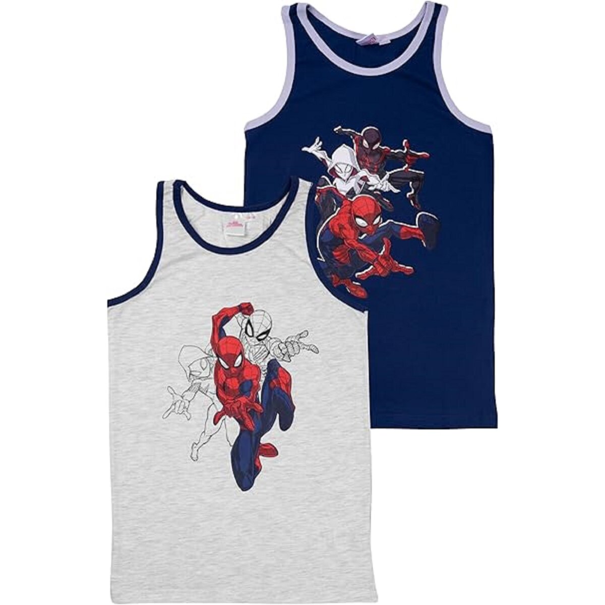 Spiderman 2er Pack Kinder Unterhemd – Bequeme Baumwolle Tank Tops
