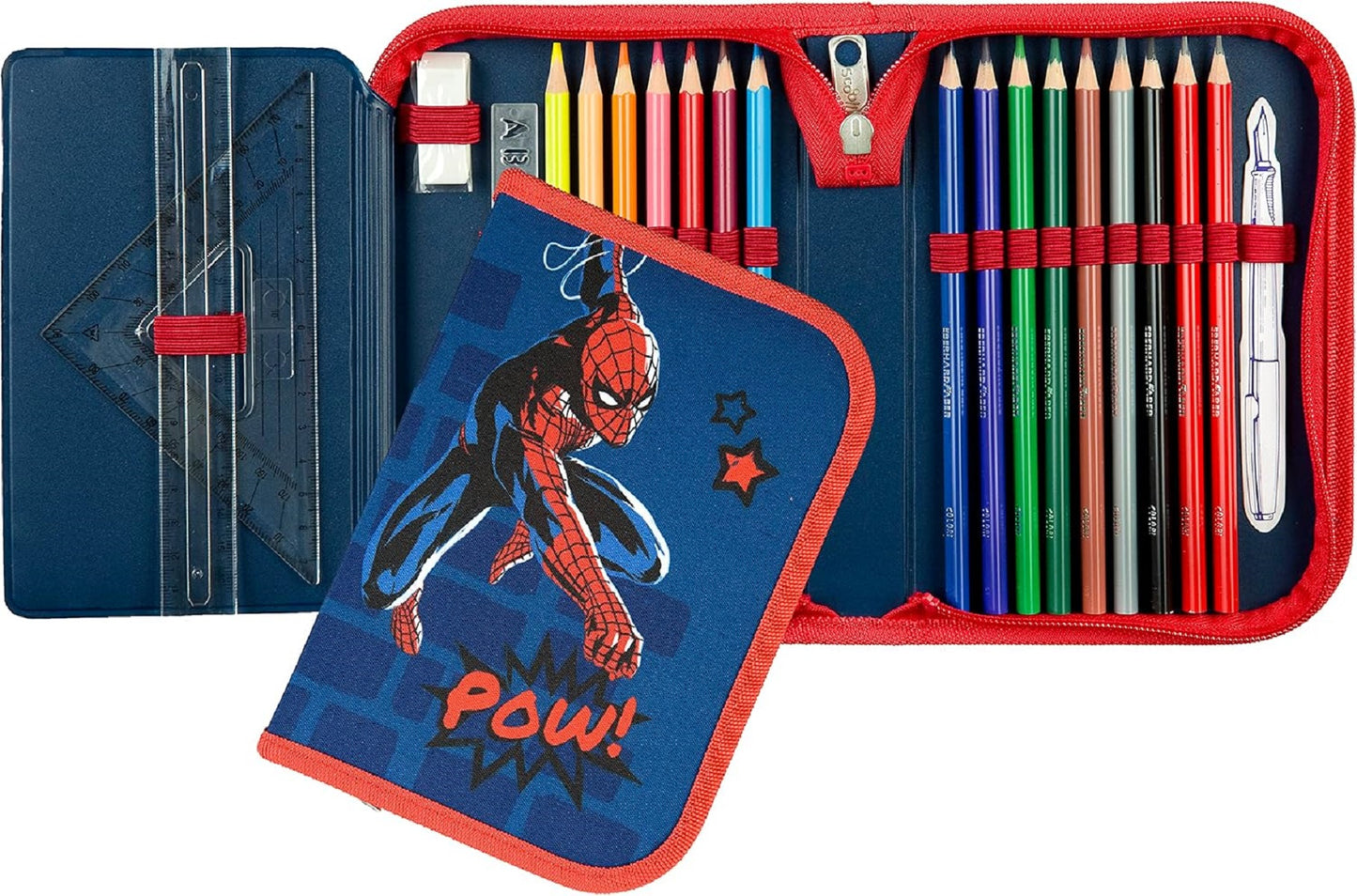 Spiderman Schüleretui Federmappe Set Stifteetui mit Inhalt