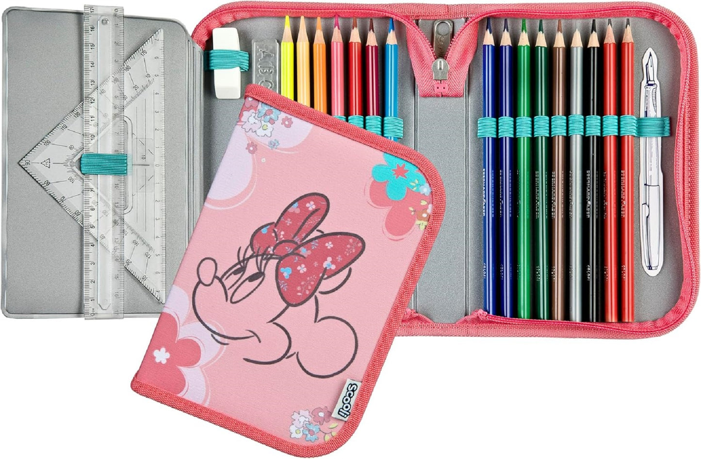 Minnie Mouse Gefülltes Federmappe Komplettes Etui Schuletui
