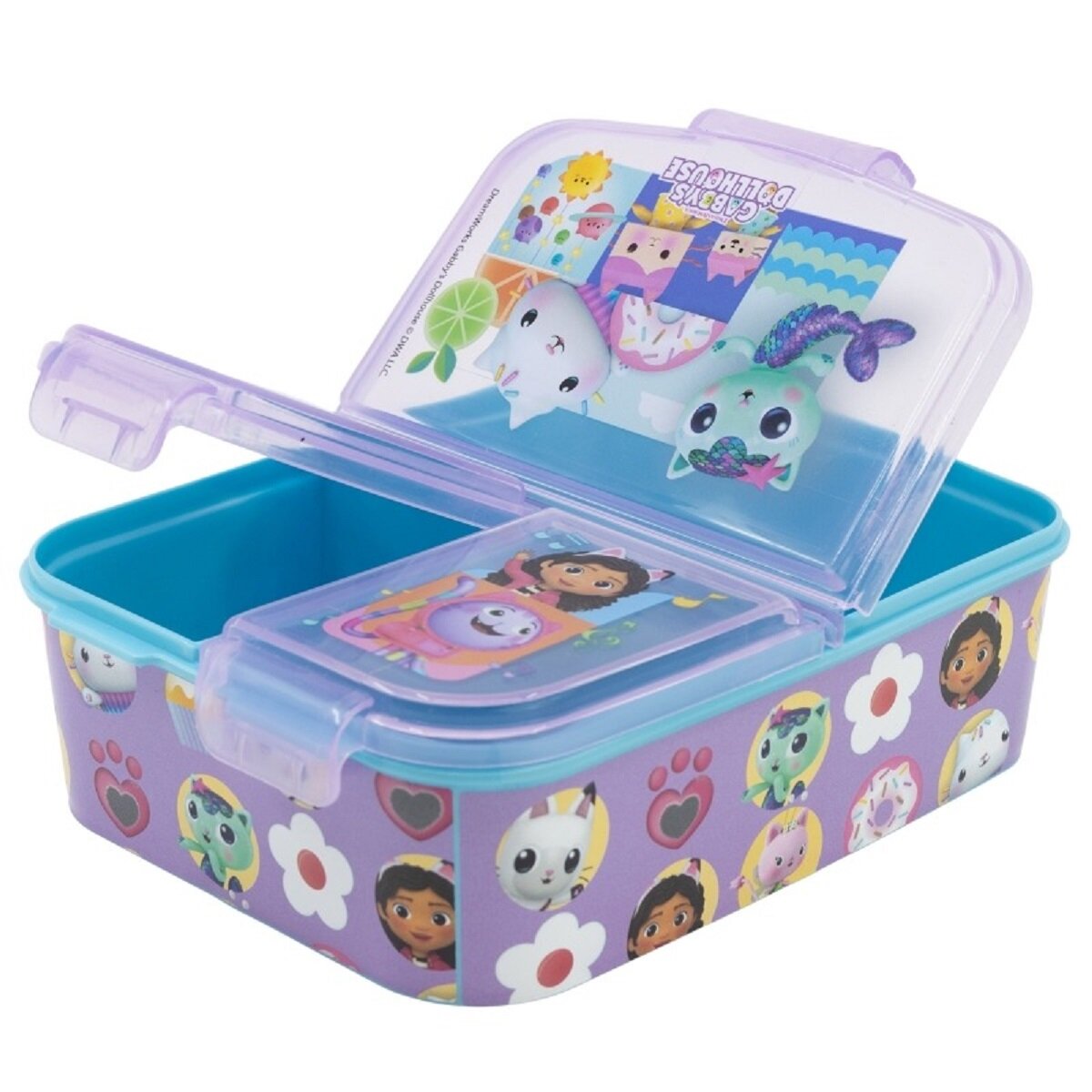 Gabby´s Dollhouse Kinder Brotdose – Lunchbox mit 3 Fächern & tollem Design