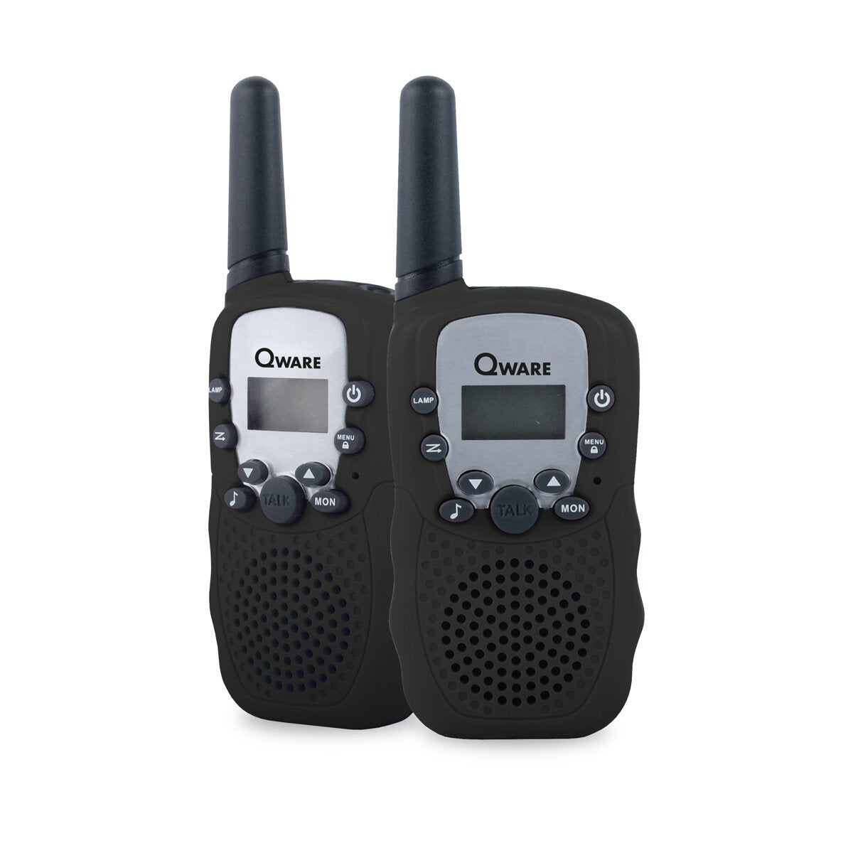 Qware Walkie-Talkie Set – 3 km Reichweite, 10 Kanäle & Taschenlampe