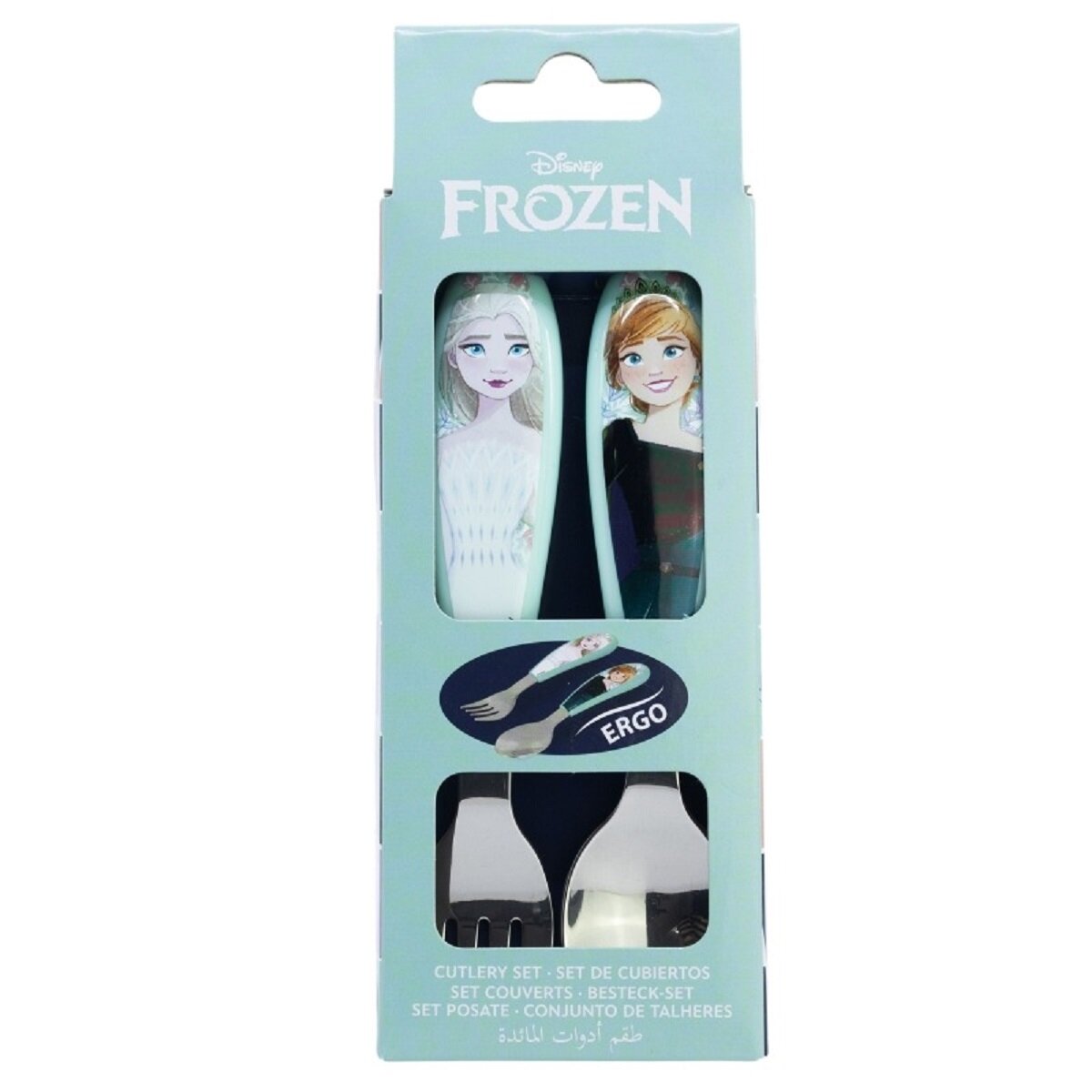 Frozen Kinderbesteck Set 2-teilig – Löffel & Gabel mit Motivgriffen