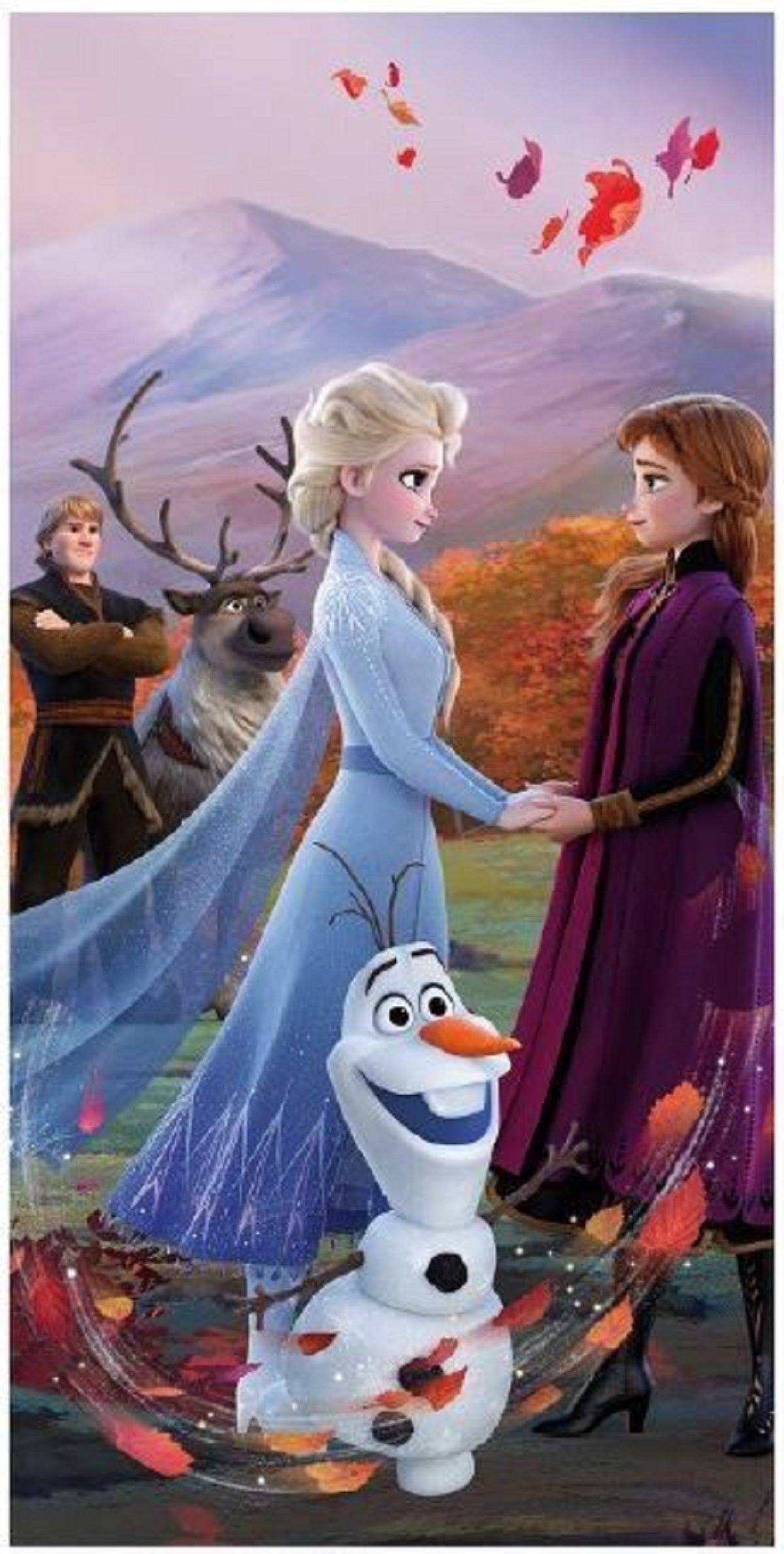Disney Frozen Baumwolle Strandtuch Frottee Badetuch mit Premium Druck, 70x140 cm