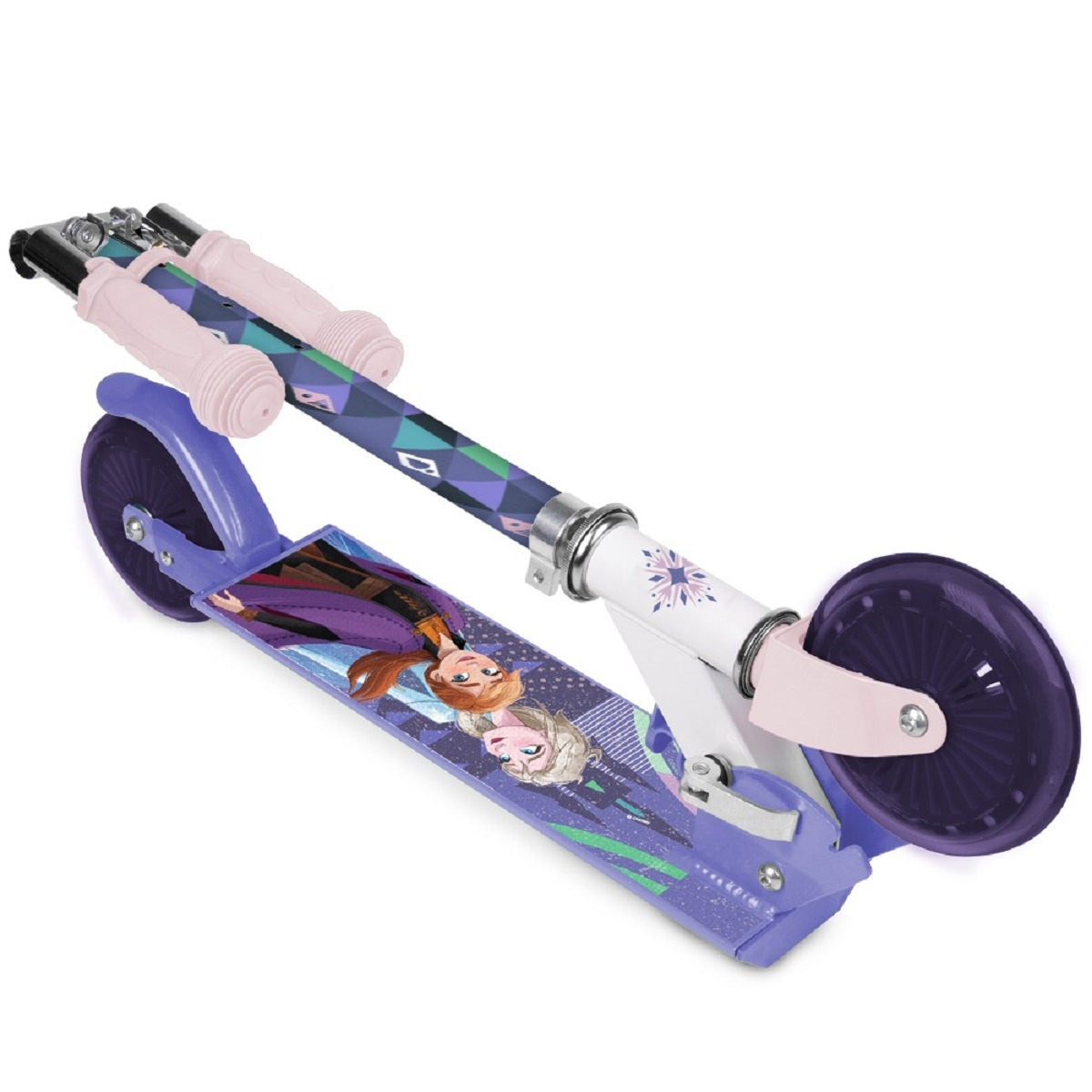 Disney Frozen Kinder Scooter mit 50 kg Traglast – 2 Räder, höhenverstellbar & klappbar