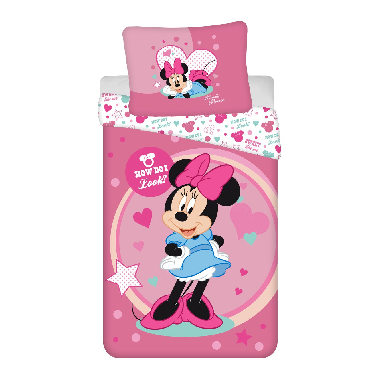 Minnie Mouse Kuschelige Bettwäsche Polyester, 140x200 cm & 70x90 cm