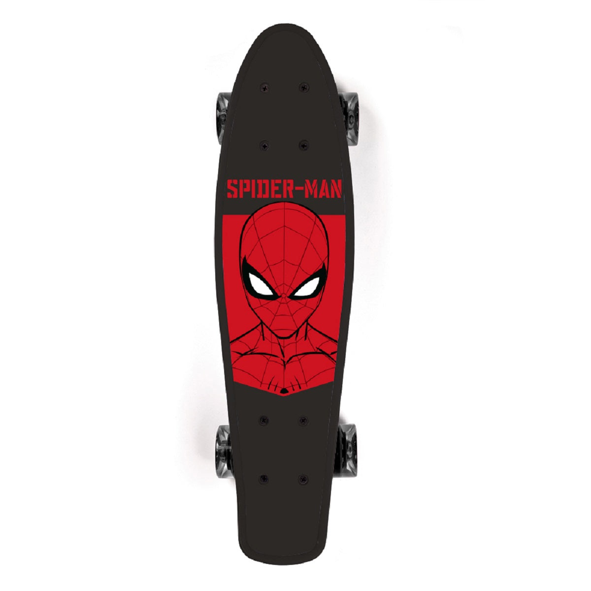 Spider-Man Pennyboard Robustes Polypropylen und Polyurethanräder