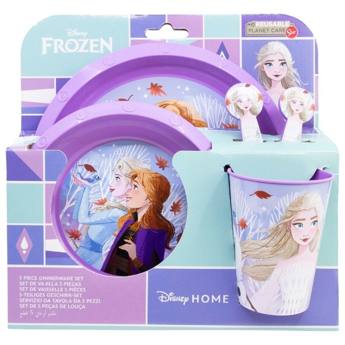 Frozen 5-teiliges Kindergeschirr Essensset für Kinder