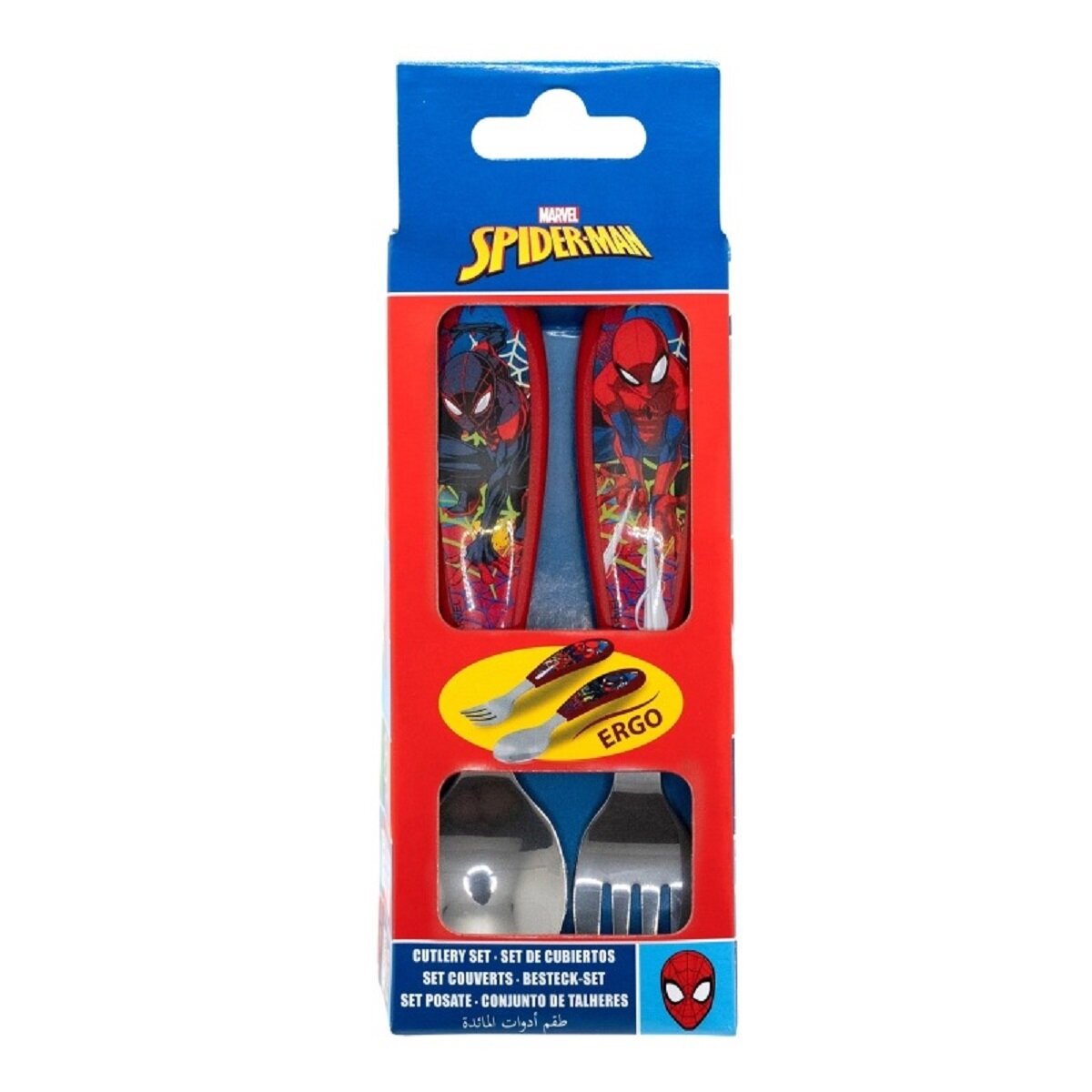 Spiderman Kinderbesteck Set 2-teilig – Löffel & Gabel mit Motivgriffen