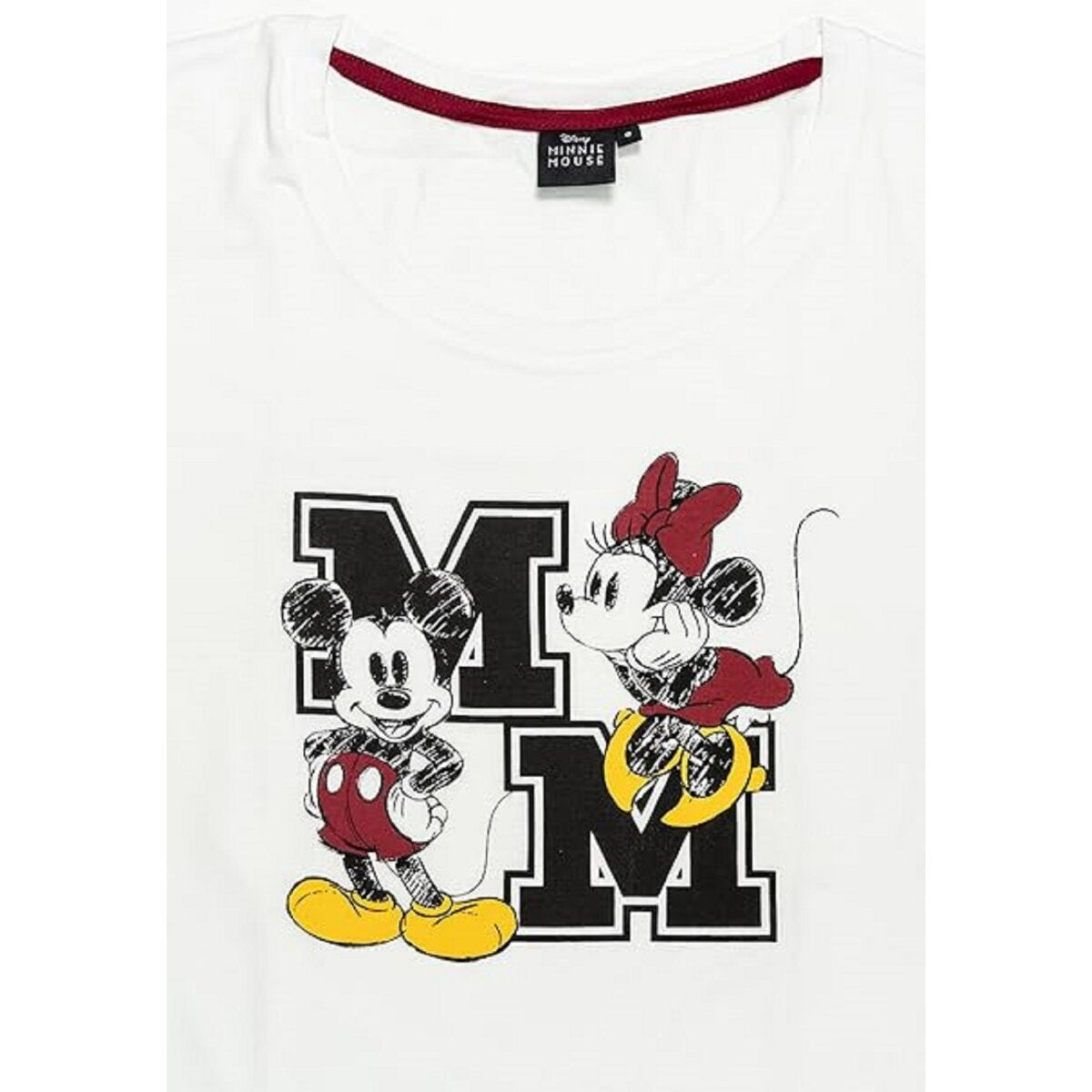 Disney Minnie Mouse Damen Schlafanzug Baumwolle Ärmellos Pyjama Set mit Tanktop und Shorts