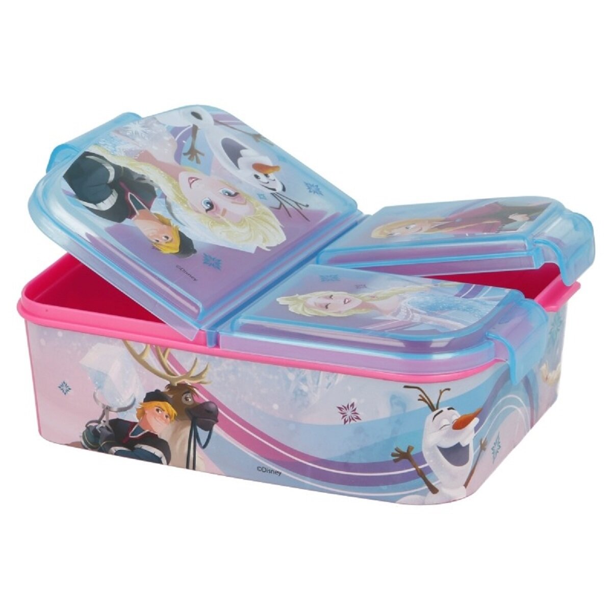 Disney Frozen Kinder Brotdose – Lunchbox mit 3 Fächern & tollem Design