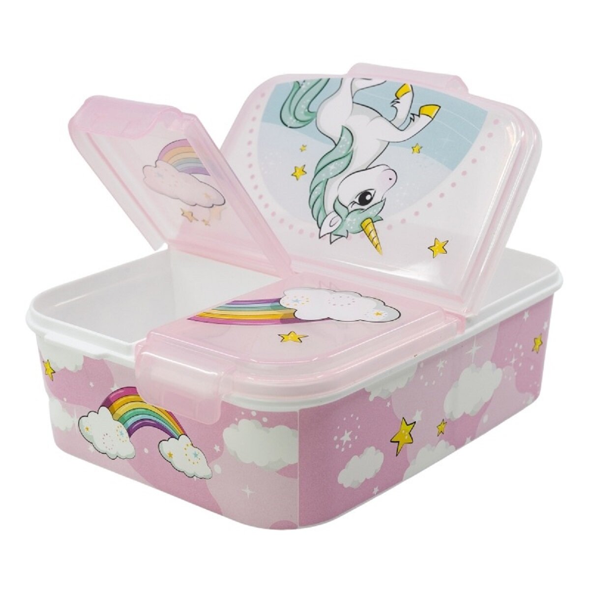 Kinder Brotdose – Lunchbox mit 3 Fächern & tollem Design