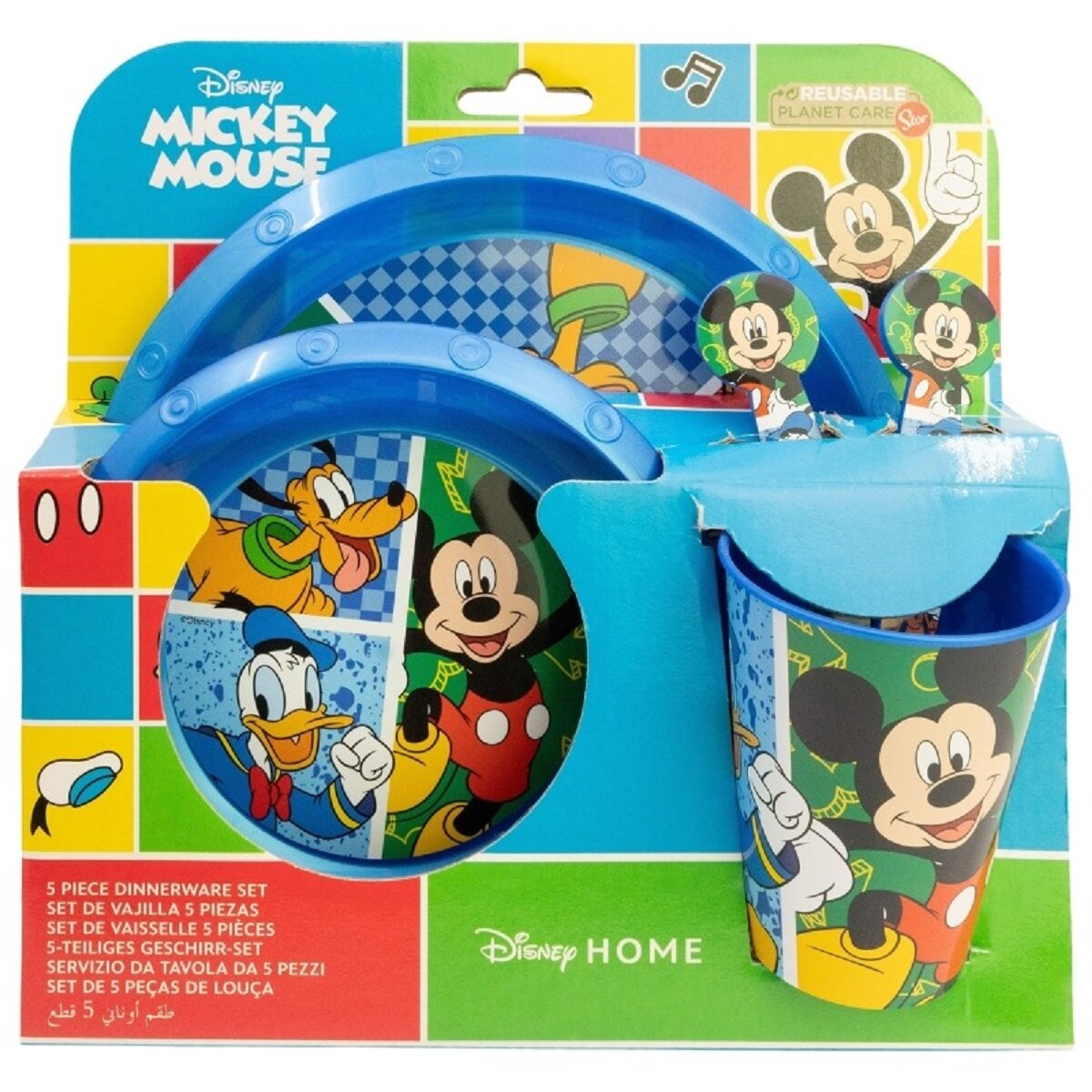 Disney Mickey Mouse 5-teiliges Kindergeschirr Essensset für Kinder