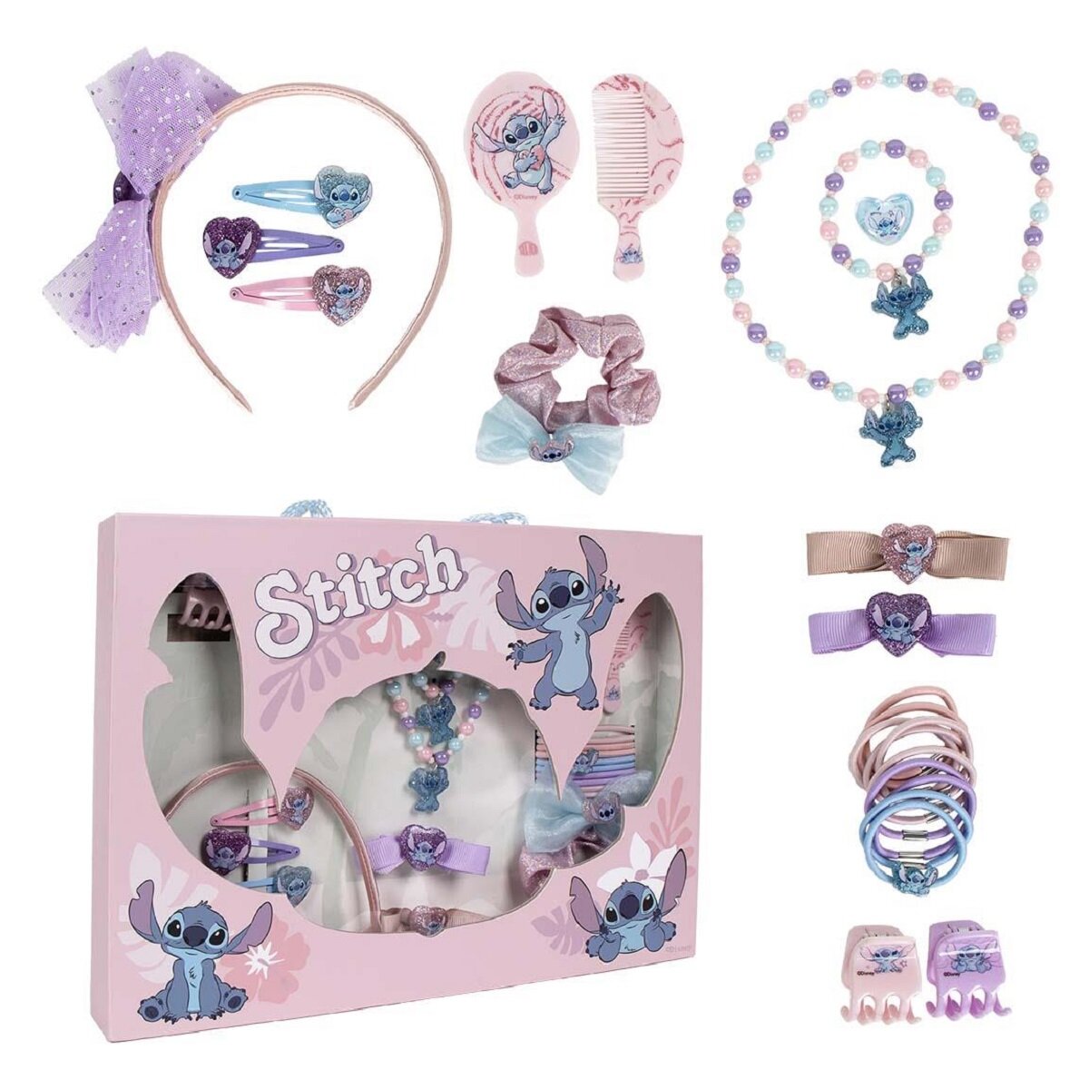 Lilo & Stitch Styling Set für Kinder – Kamm, Haargummi und mehr