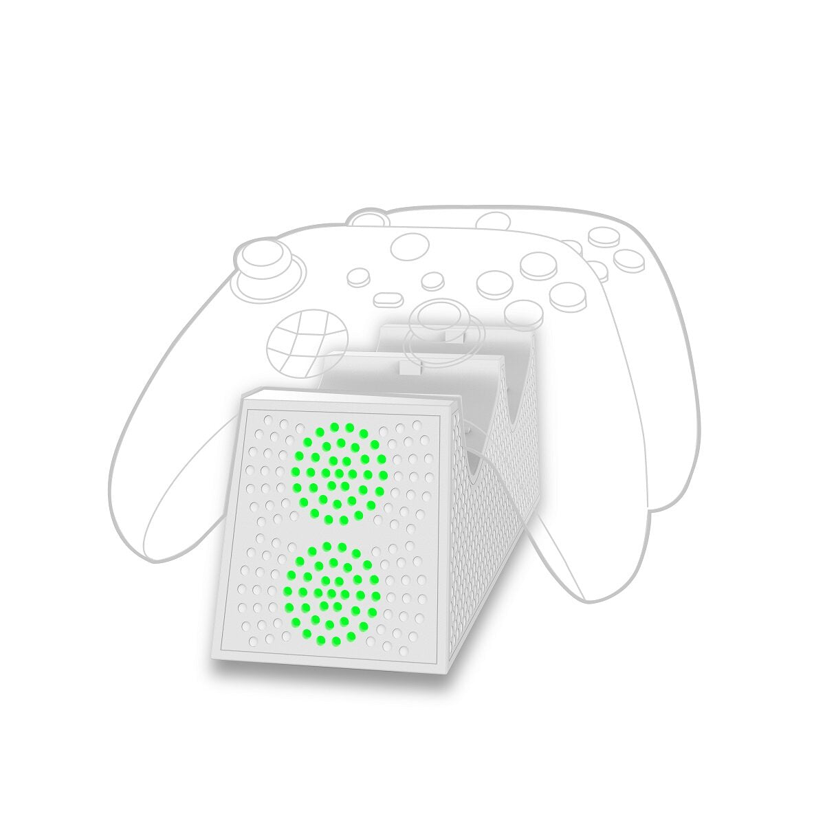 Qware Dual Charger Kompatibel mit Xbox X/S Series – Ladegerät für 2 Controller
