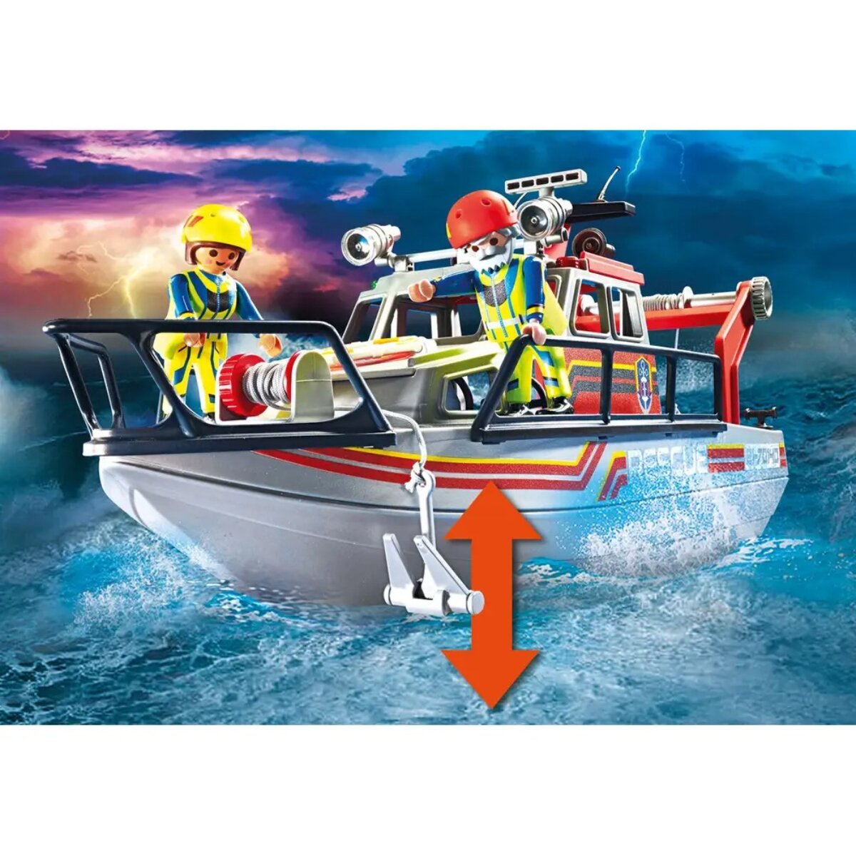PLAYMOBIL Feuerwehr Set – Rettungseinsatz auf dem Wasser