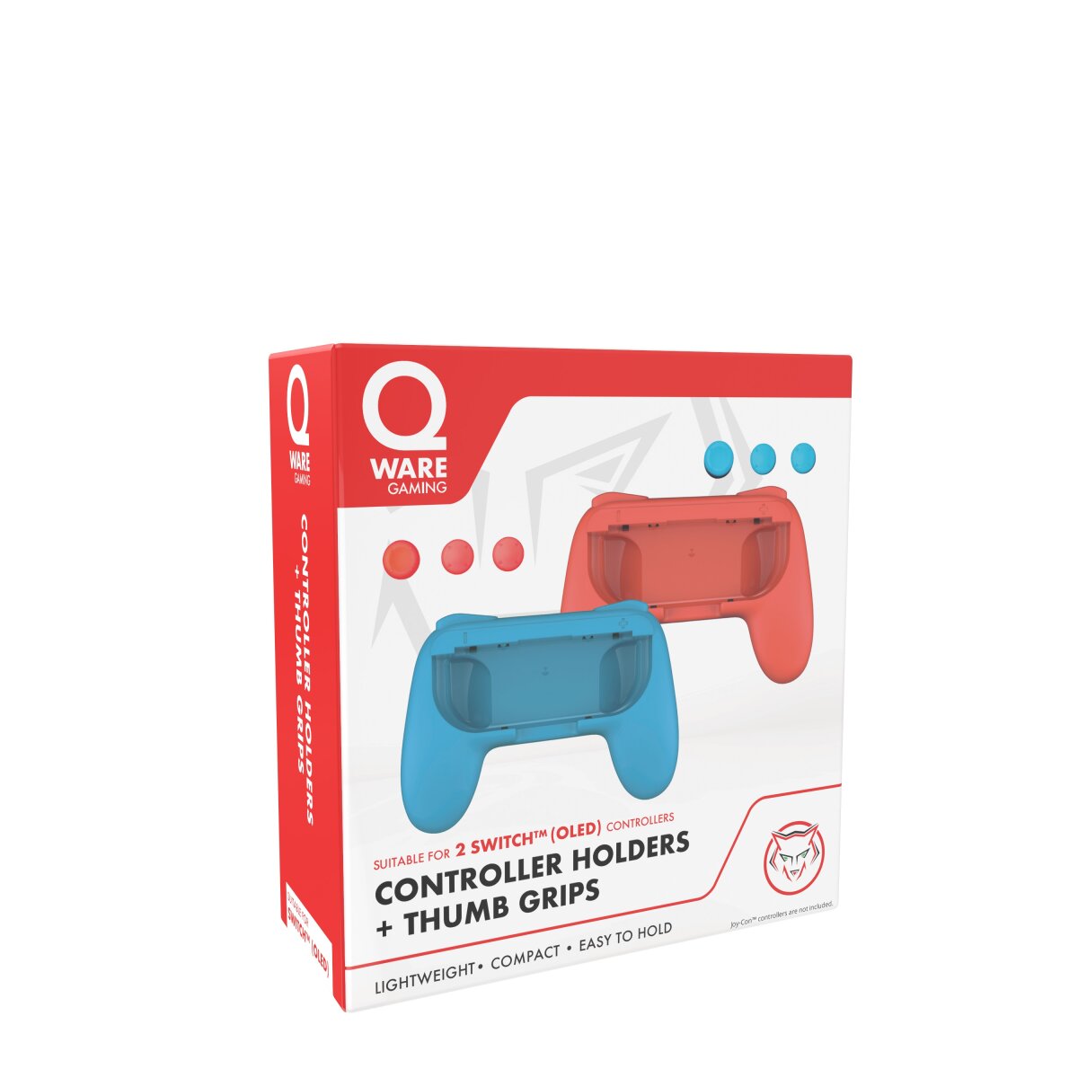 Qware Ergonomischer Handgriff kompatibel mit Nintendo Switch Joy-Con – Komfortables Gaming-Zubehör