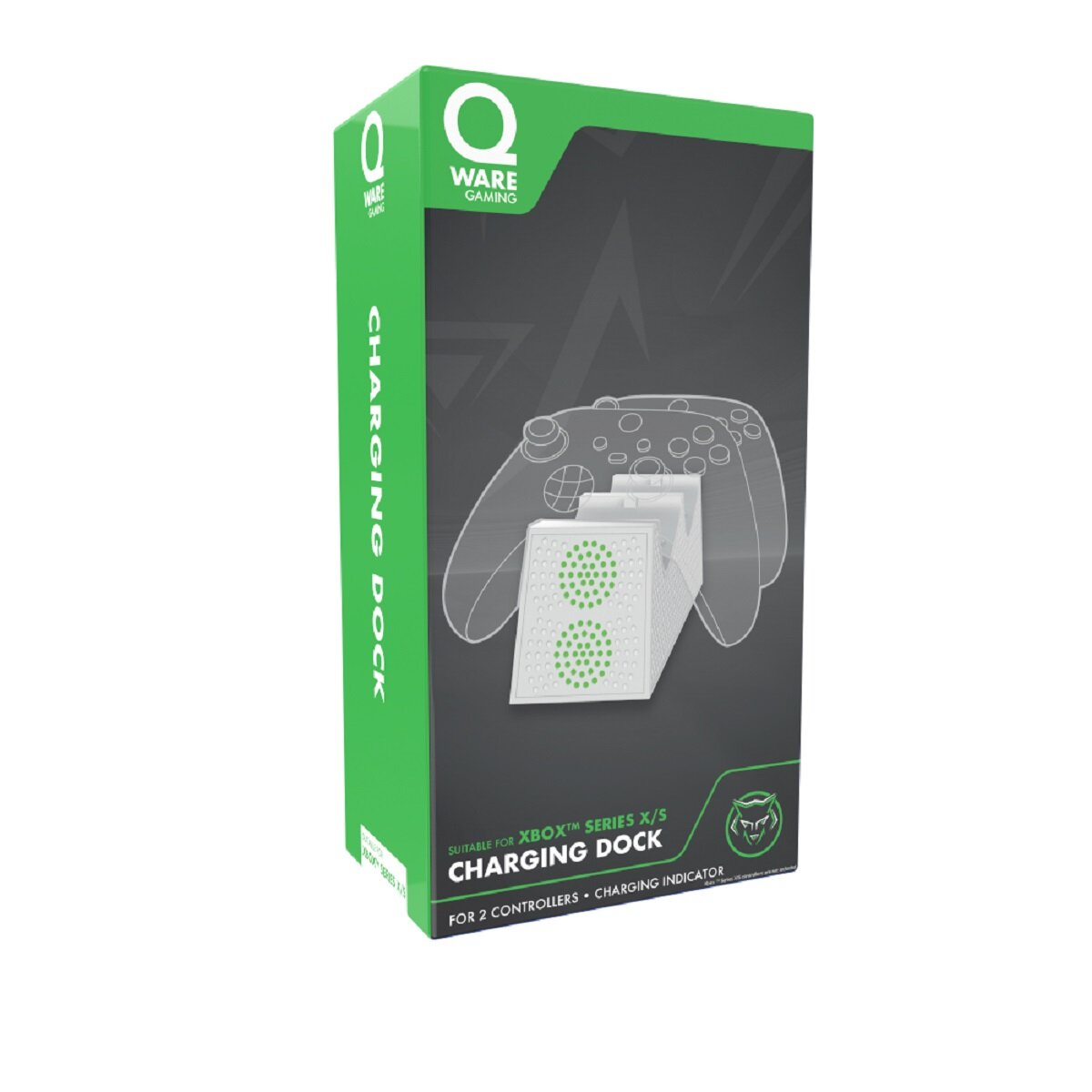 Qware Dual Charger Kompatibel mit Xbox X/S Series – Ladegerät für 2 Controller