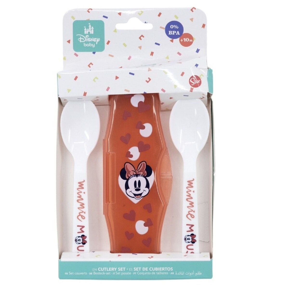 Disney Minnie Mouse Kinderlöffel Set 2-teilig im Reiseetui