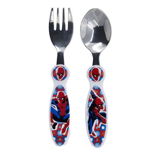 Spiderman Kinderbesteck Set 2-teilig – Löffel & Gabel mit Motivgriffen
