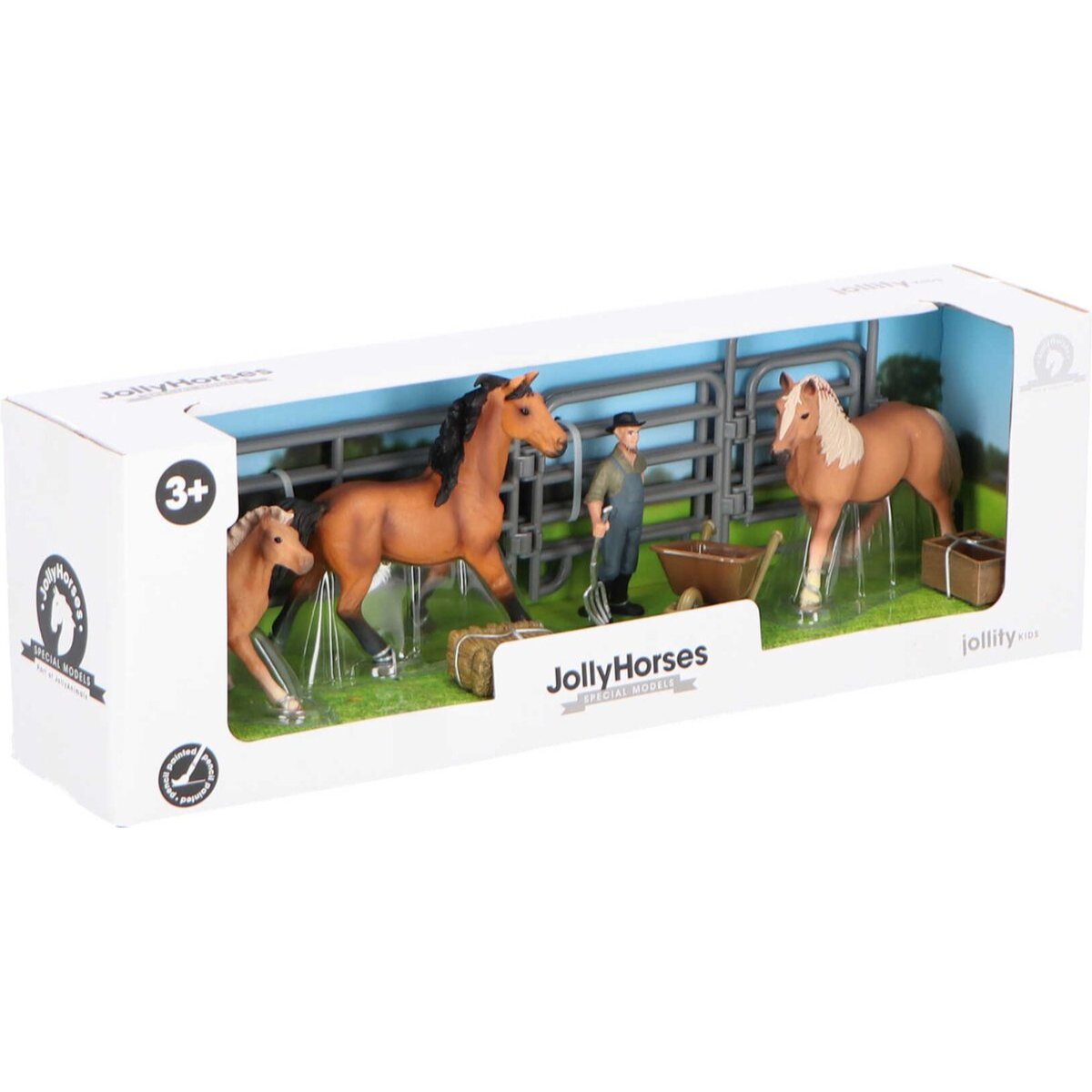 Jollity Works Pferde Spielset – Handbemalt & realistisch XL