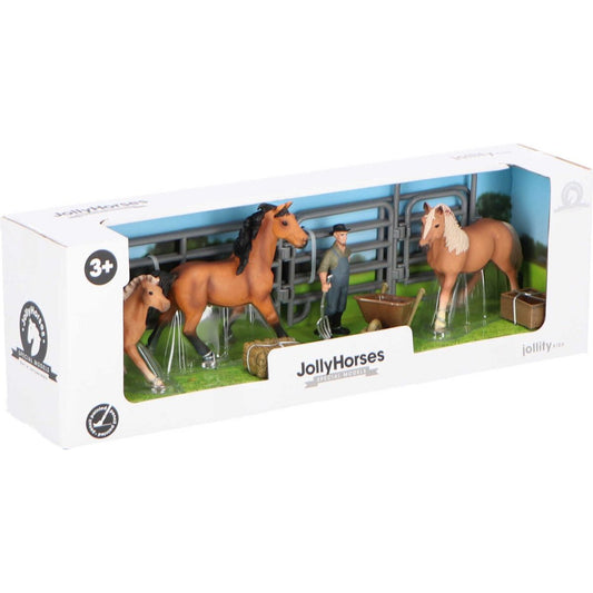 Jollity Works Pferde Spielset – Handbemalt & realistisch XL