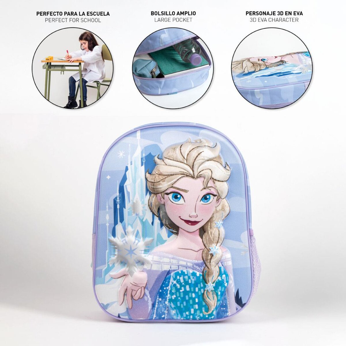 Disney Frozen Kinder Rucksack – 3D Applikation, leicht & komfortabel