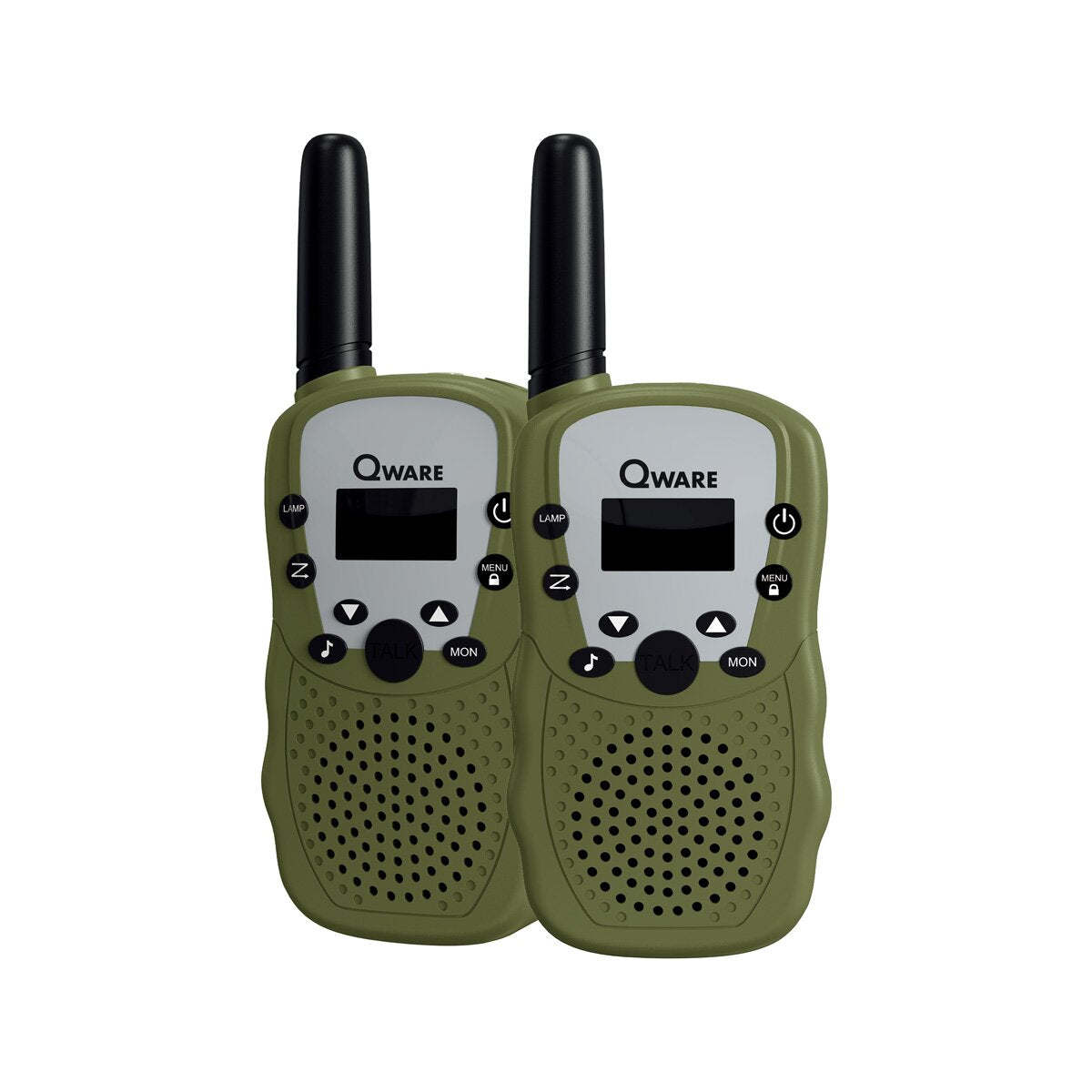 Qware Walkie-Talkie Set – 3 km Reichweite, 10 Kanäle & Taschenlampe