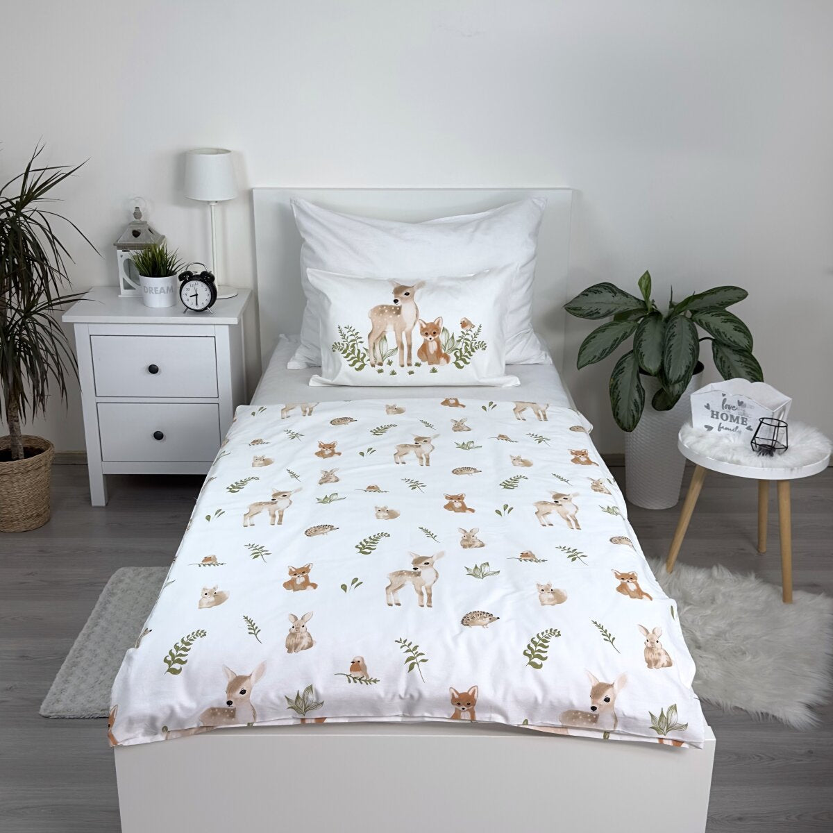 Weiche Kinderbettwäsche aus Baumwolle – 100x135 cm Bettbezug & 40x60 cm Kissenbezug