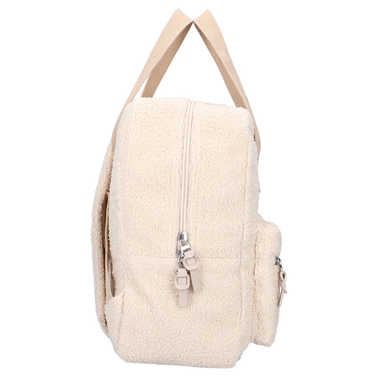 Kidzroom Rucksack – Teddystoff Kinderrucksack mit Fronttasche