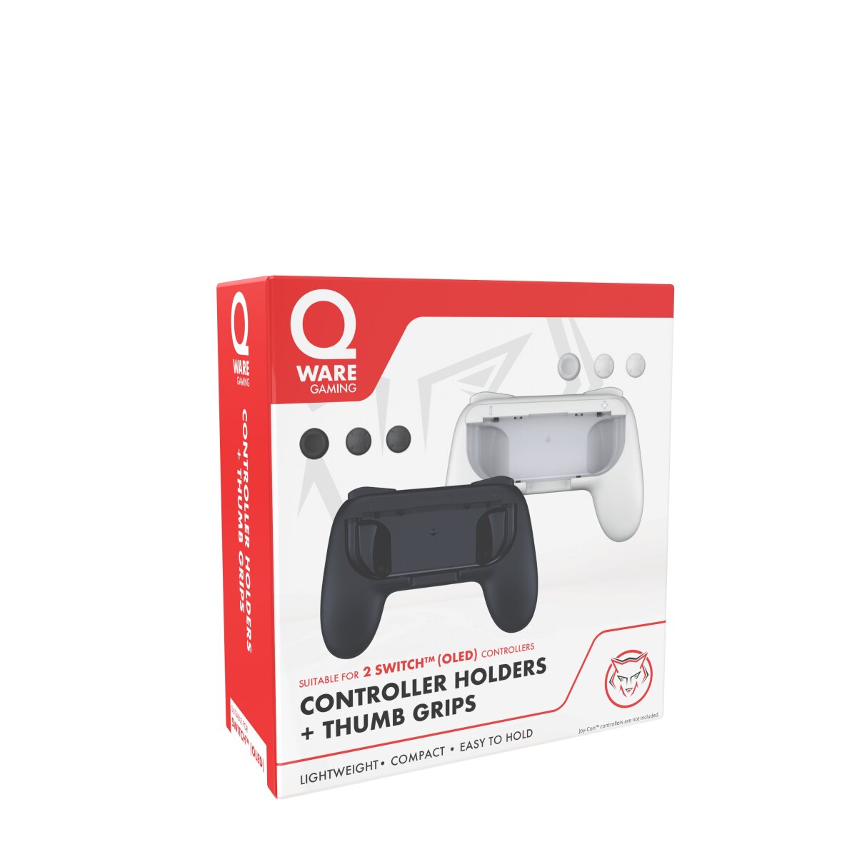 Qware Ergonomischer Handgriff kompatibel mit Nintendo Switch Joy-Con – Komfortables Gaming-Zubehör