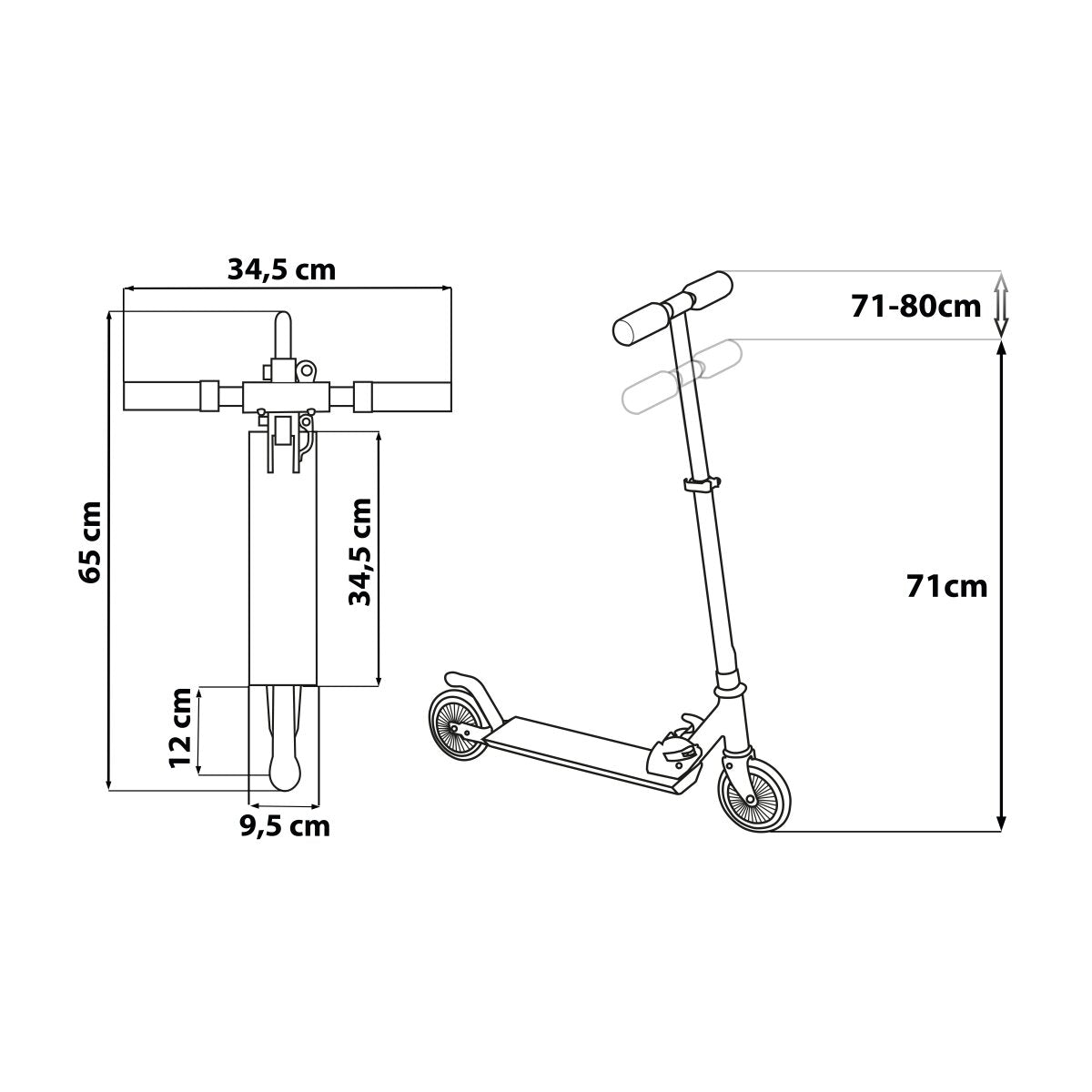 Hot Wheels 2-Rad Scooter Klappbar, rutschfest & sicher für Kinder