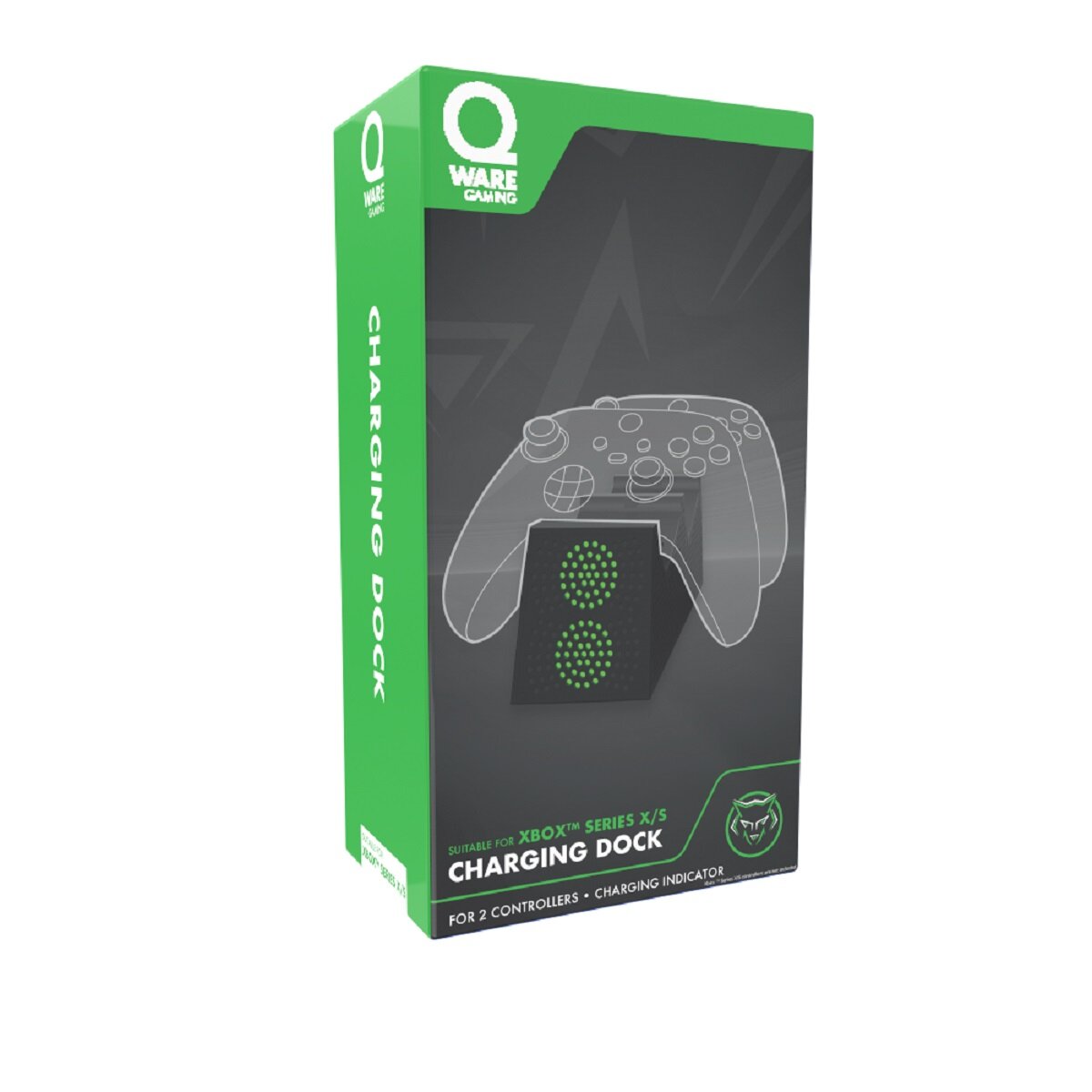 Qware Dual Charger Kompatibel mit Xbox X/S Series – Ladegerät für 2 Controller