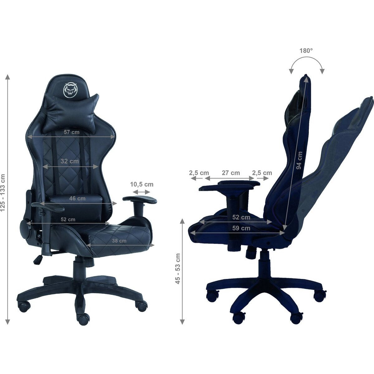 Qware Alpha Gaming Stuhl – Verstellbar mit Liegefunktion & Musterdesign
