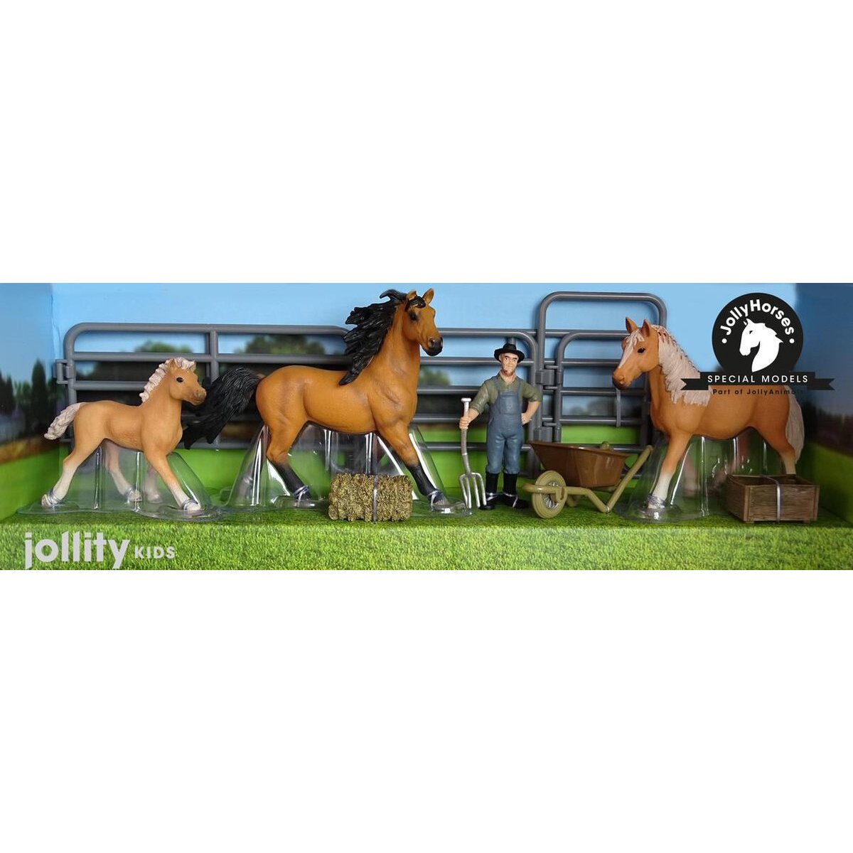 Jollity Works Pferde Spielset – Handbemalt & realistisch XL