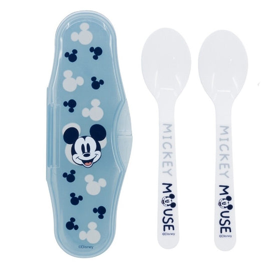 Disney Mickey Mouse Kinderlöffel Set 2-teilig im Reiseetui