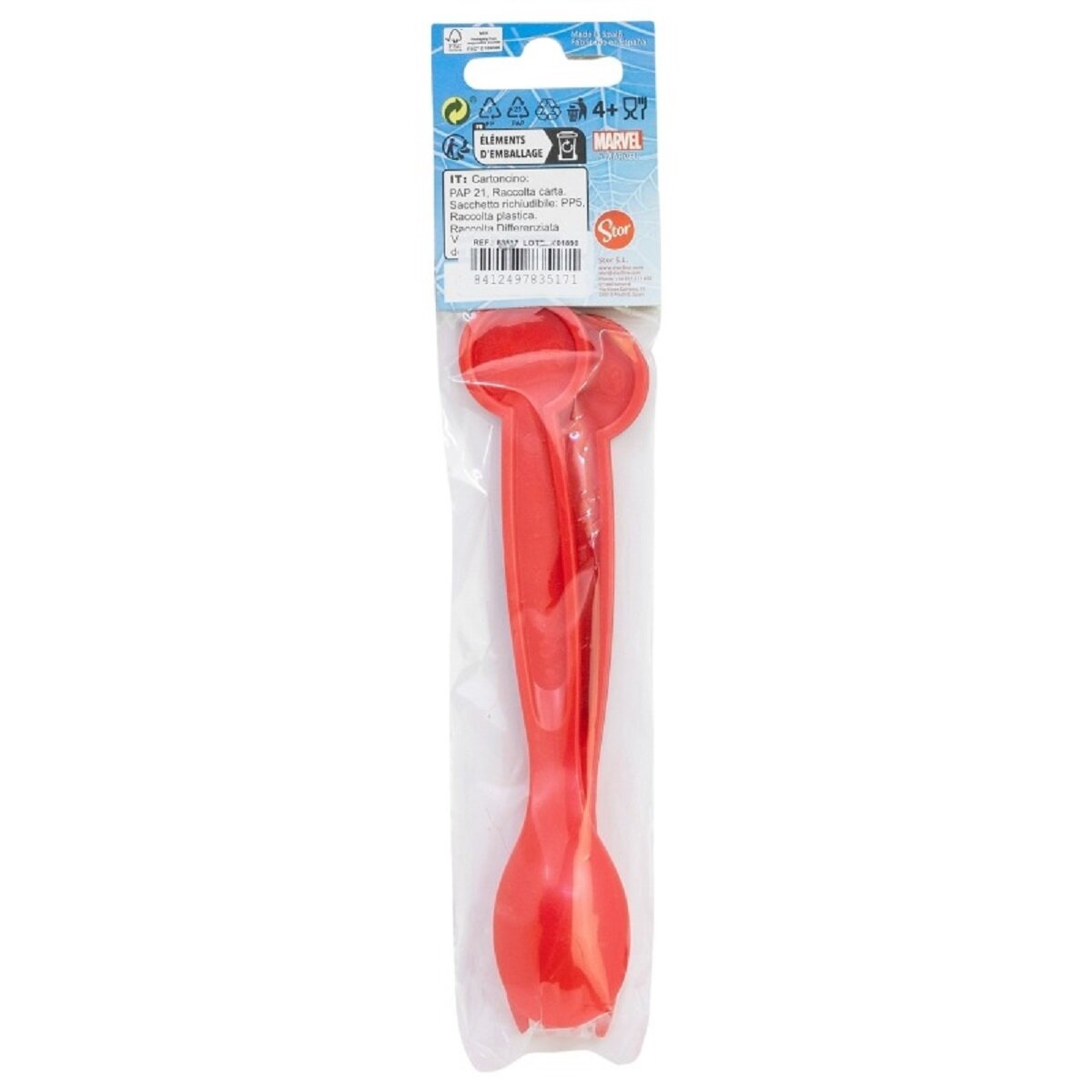 Spiderman Kinderbesteck Set 2-teilig – Löffel & Gabel mit Motivgriffen
