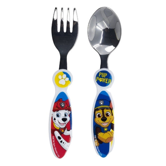 Paw Patrol Kinderbesteck Set 2-teilig – Löffel & Gabel mit Motivgriffen