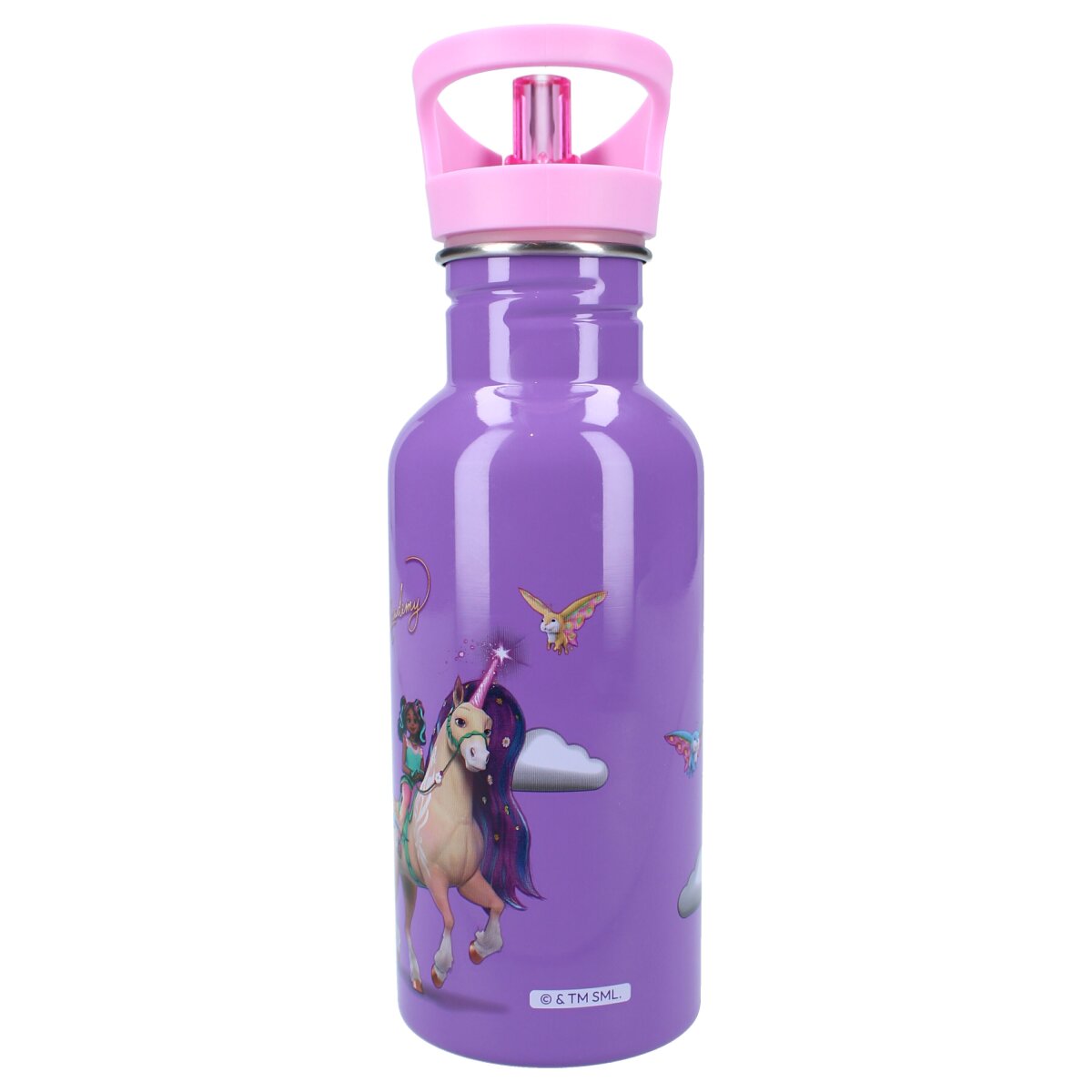 Unicorn Academy Trinkbecher – 500 ml Becher mit Strohhalm